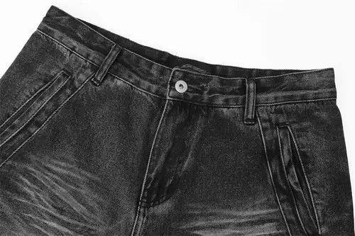 Japanese Brand × Jean Men's high street loose straight washed rivet jeans Size US 32 / EU 48 - 2 Thumbnail