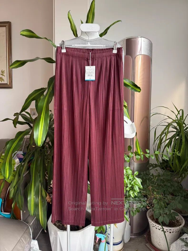 Issey Miyake Issey Miyake size:3 Burgundy Pants Size 31" - 1 Thumbnail