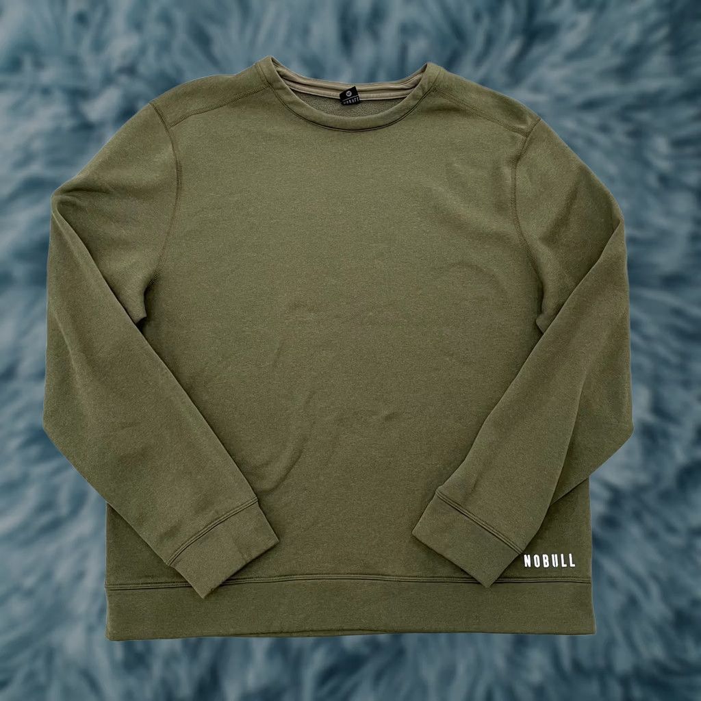 Vintage NOBULL Sweatshirt Adult XL Green Fleece Crewneck Pullover Logo USA Mens Size US XL / EU 56 / 4 - 1 Thumbnail