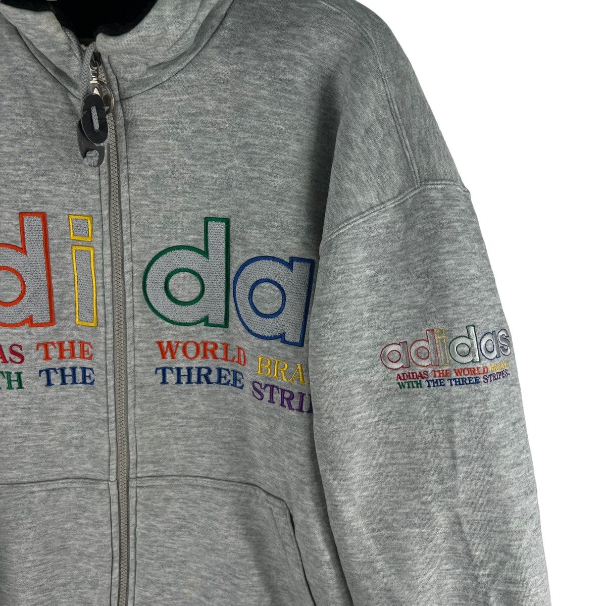 Adidas 🔥VTG ADIDAS HOODIE JACKET BIG LOGO COLOUR BLOCK STREETWEAR Size US M / EU 48-50 / 2 - 4 Thumbnail