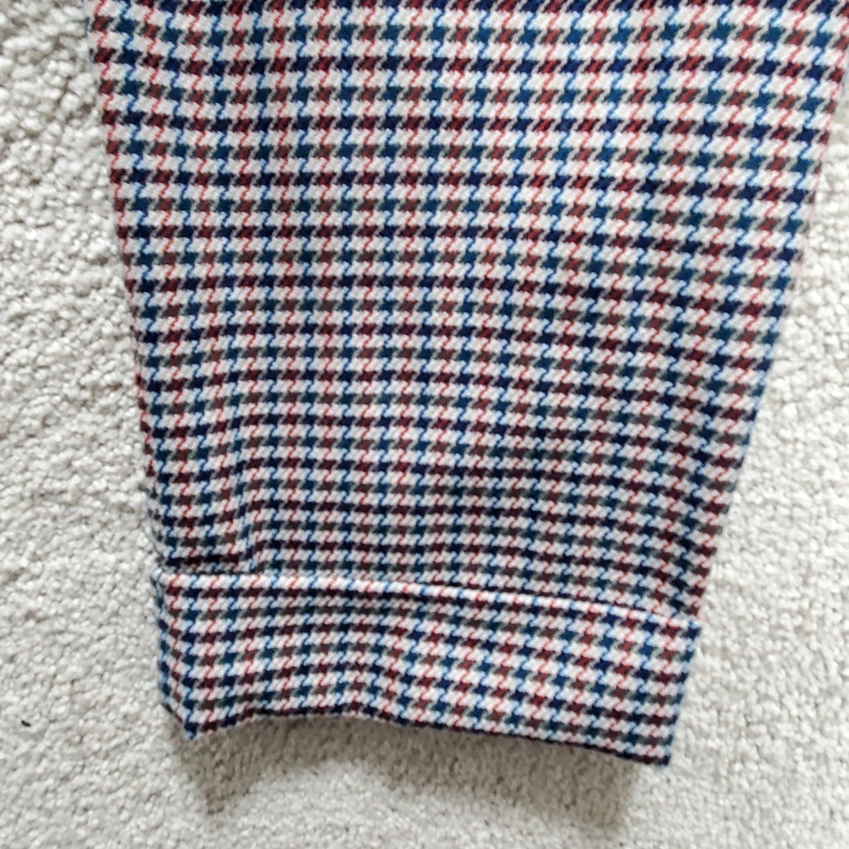 J. Jill J.Jill Pants Women's 16 Multicolor Houndstooth Plaid Polyester Stretch Cuffed - Casual, Regular, Wide Selection Size 38" / US 16 / IT 52 - 6 Thumbnail
