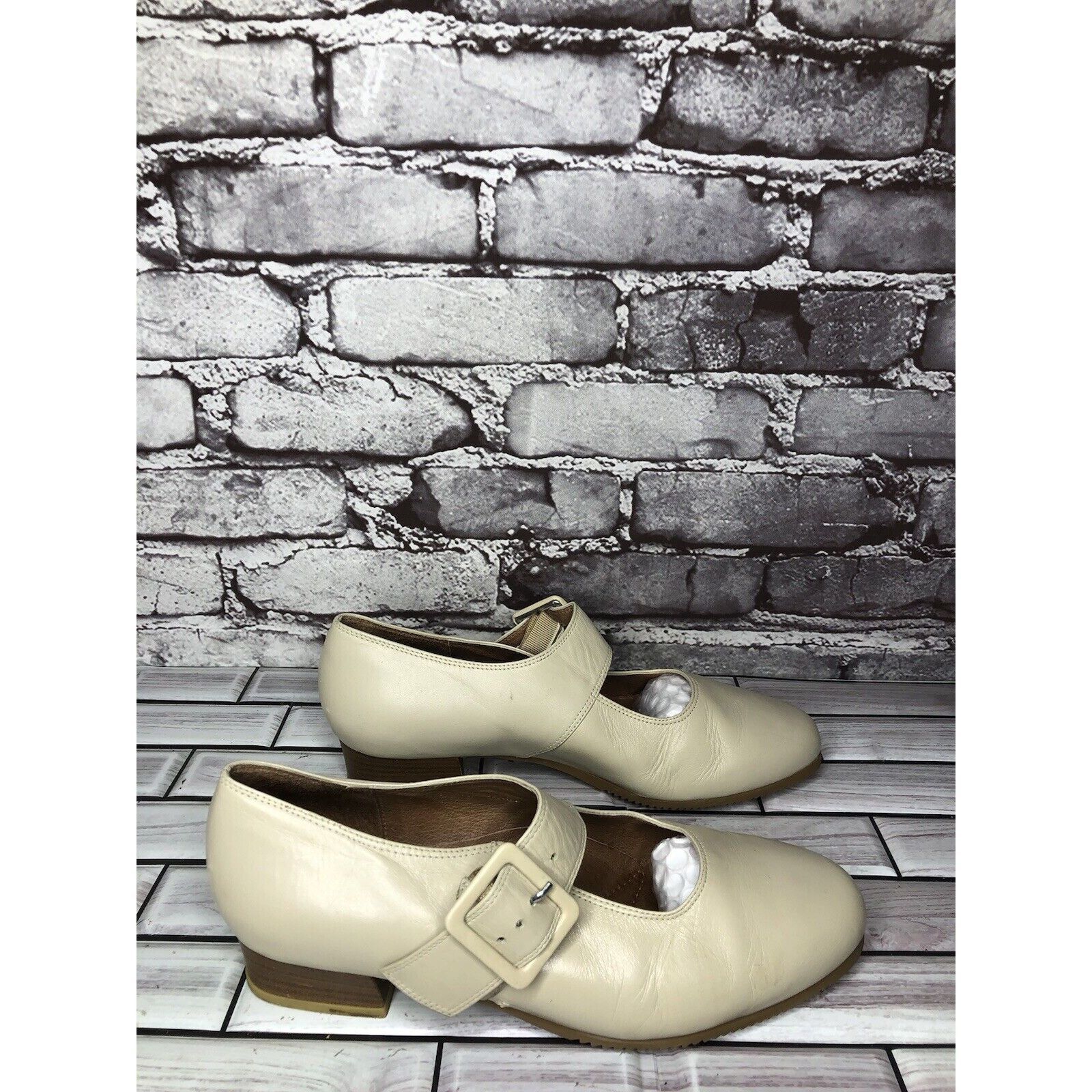 Beautiful Ful BeautiFeel Ivory Cream Leather Mary Jane Strap Pumps Shoes W Size US 9 / IT 39 - 17 Thumbnail