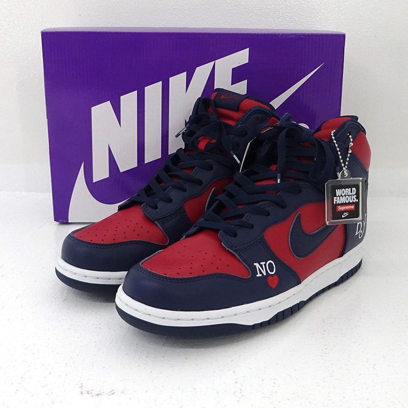 Nike × Supreme Supreme x Nike SB Dunk High “By Any Means” Navy (2022) Size US 10 / EU 43 - 1 Thumbnail
