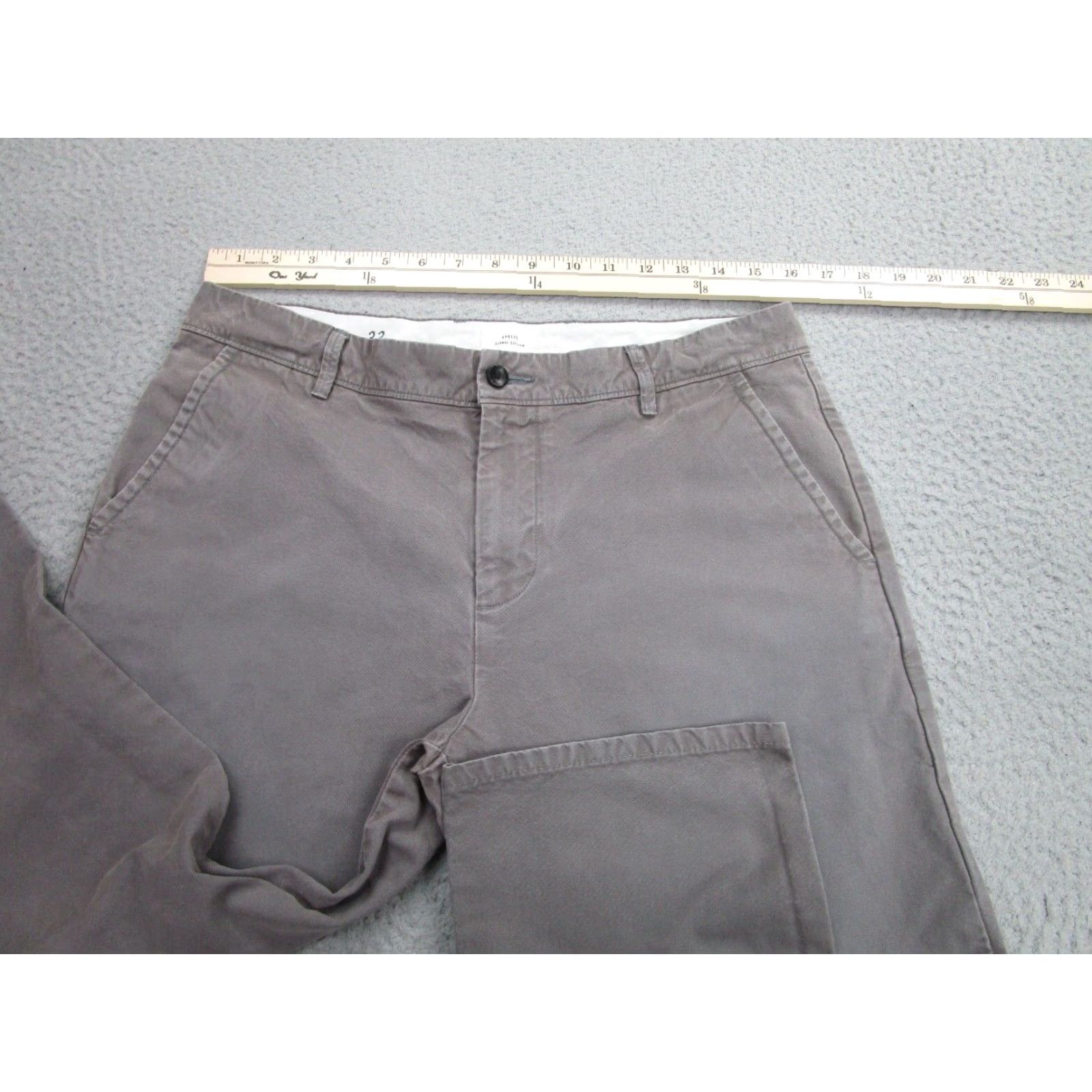 Apolis VINTAGE Apolis Men's Pants 33x30 Gray Canvas Chino Straight Fit Mid Rise Classic Style Size US 33 - 4 Thumbnail