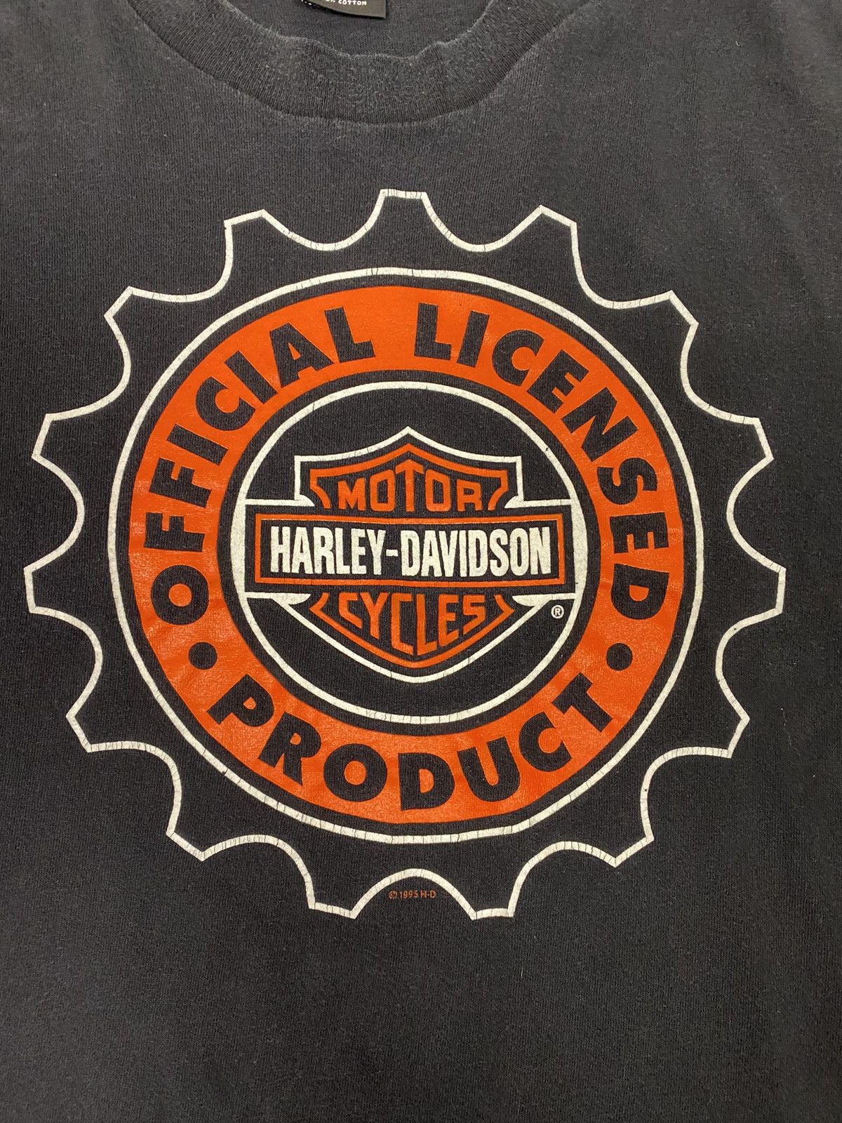 Harley Davidson × Vintage Vintage 1995 black harley davidson woodstock new york tshirt Size US XL / EU 56 / 4 - 2 Thumbnail