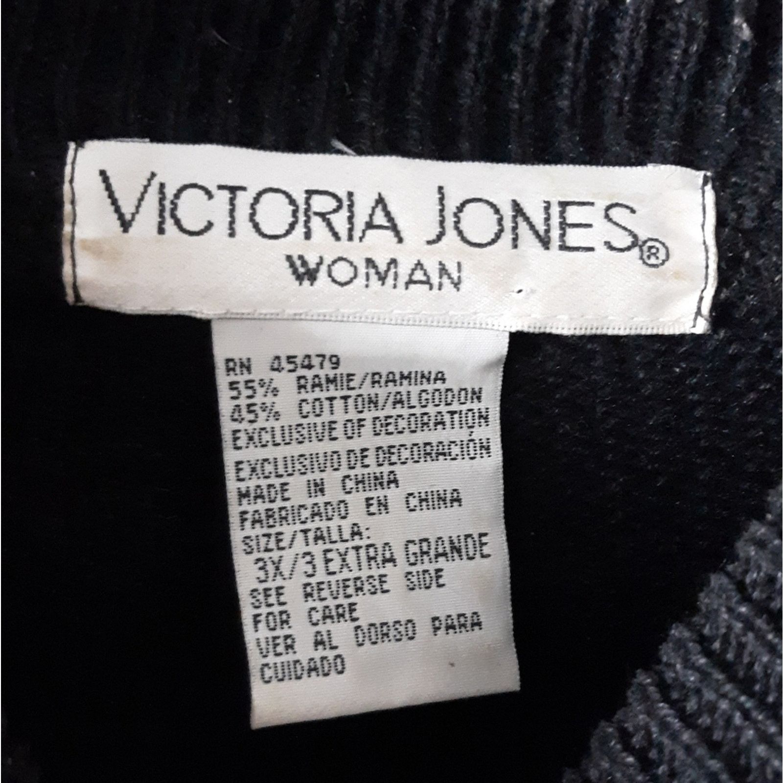 Vintage VTG Victoria Jones Beaded Heavy Sweater Size 3XL / US 20-22 - 7 Thumbnail