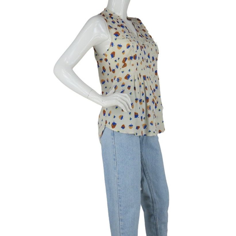 Other Anthropologie Maeve Fragola Ruffle Strawberry Top Size S / US 4 / IT 40 - 2 Thumbnail