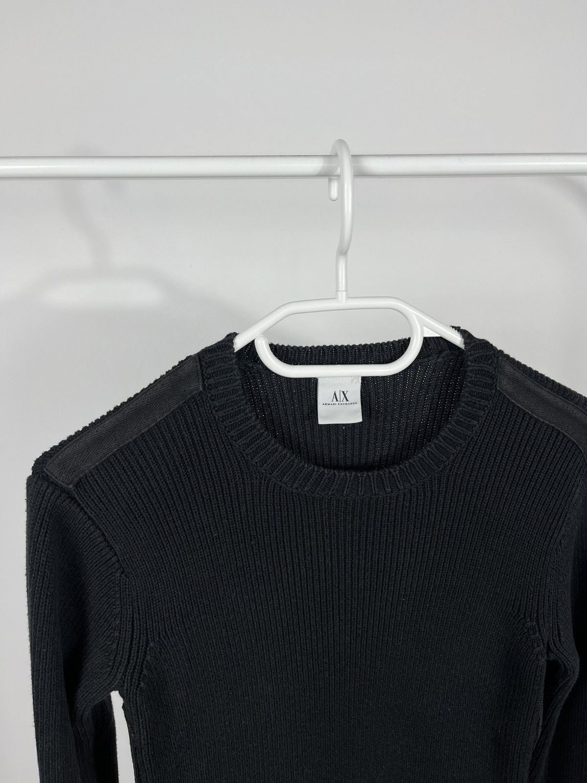 Armani Exchange Armani Exchange Ribbed Sweater Zipper Sides Biker Black Size US S / EU 44-46 / 1 - 2 Thumbnail