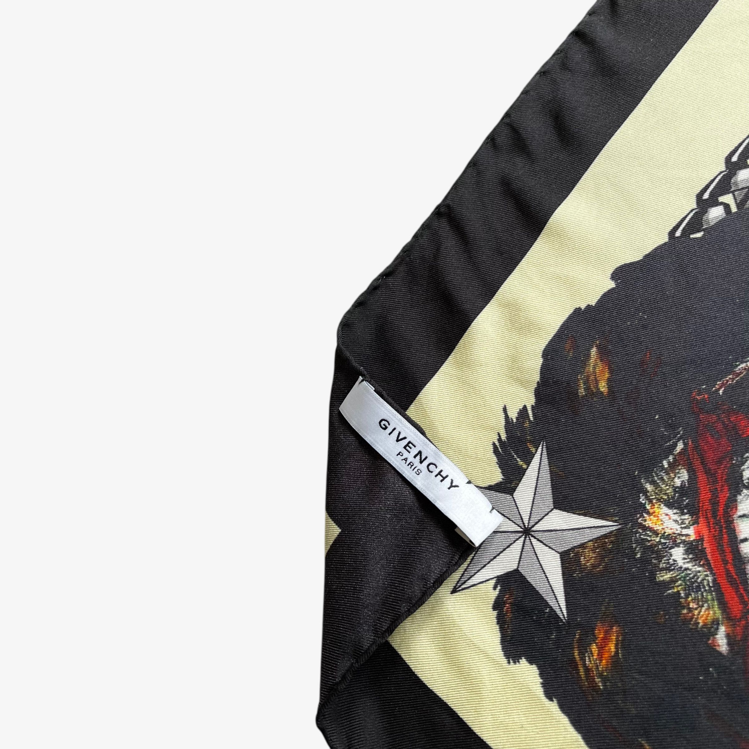 Givenchy Vintage Y2K Givenchy Paris Rottweiler Dog Print Silk Scarf Size ONE SIZE - 2 Thumbnail