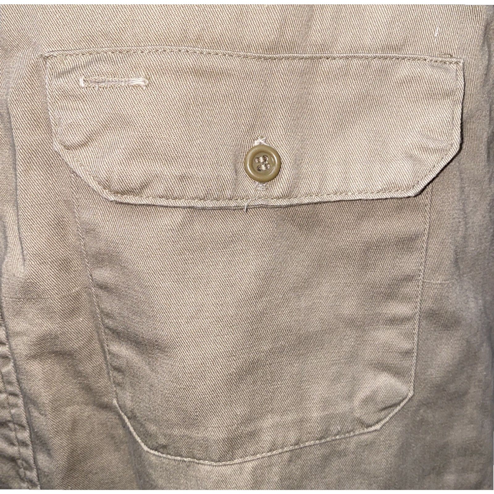 Sears VINTAGE Sears Fieldmaster USA Made Mens Short Sleeve Button Down Collar Cotton Shirt Beige Large Size US L / EU 52-54 / 3 - 4 Thumbnail