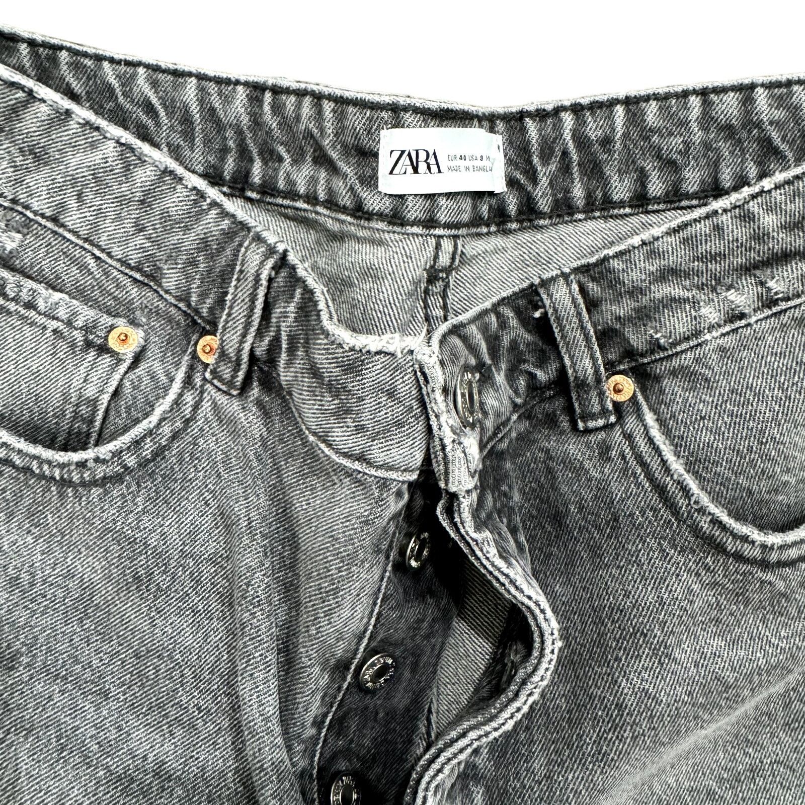 Zara Zara High Rise Jean Cut Off Shorts in Gray, Size 8 Size 30" / US 8 / IT 44 - 2 Thumbnail