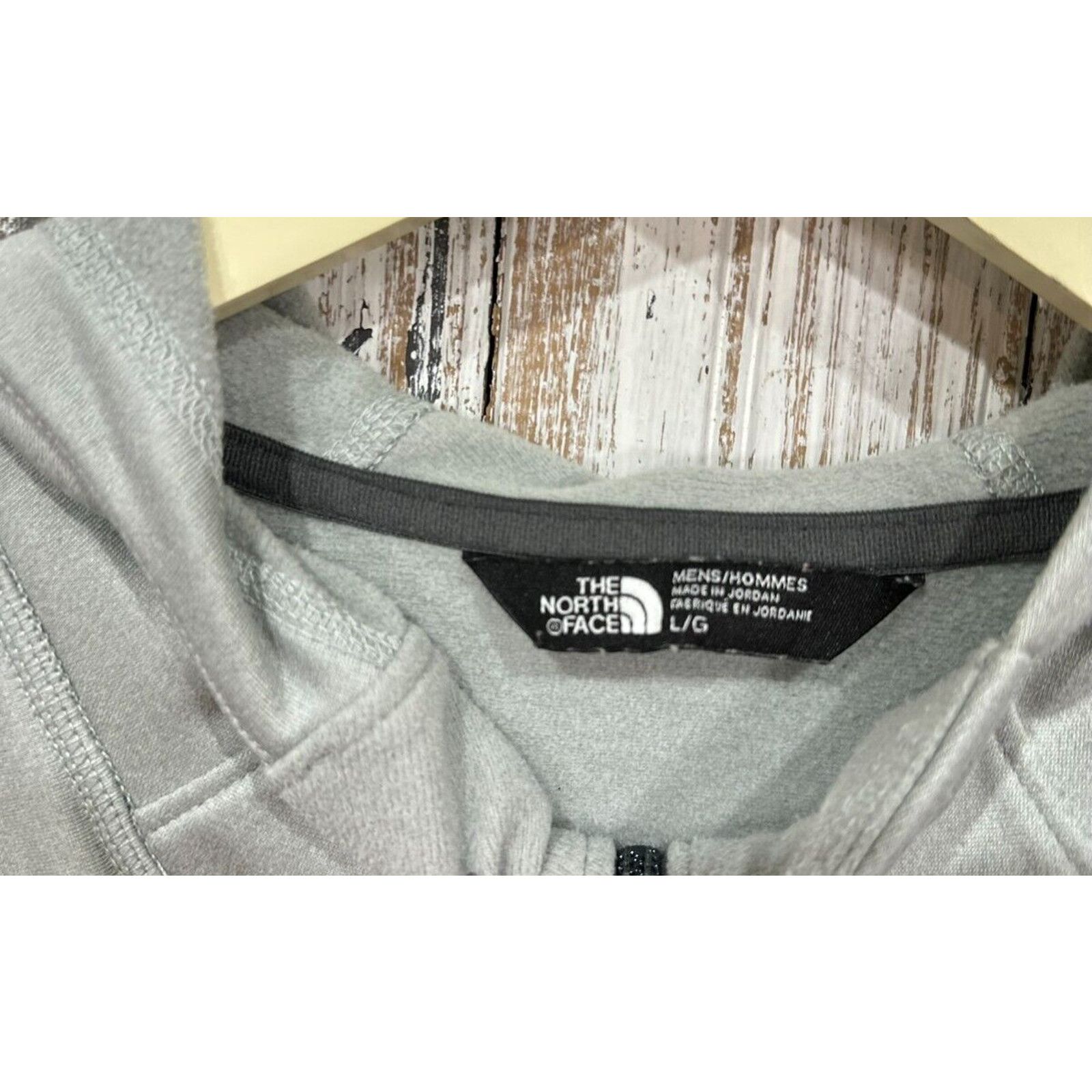 The North Face Mens North Face Gray Full Zip Hooded Jacket SZ Lg Sweatshirt Size US L / EU 52-54 / 3 - 5 Thumbnail