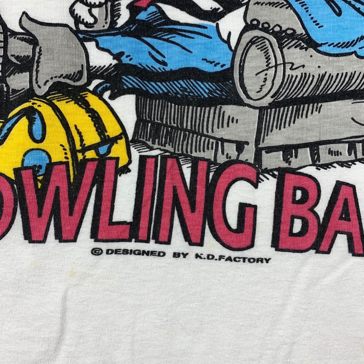 Vintage Vintage K.D KIDS bowling ball art printed tee Size US S / EU 44-46 / 1 - 8 Thumbnail