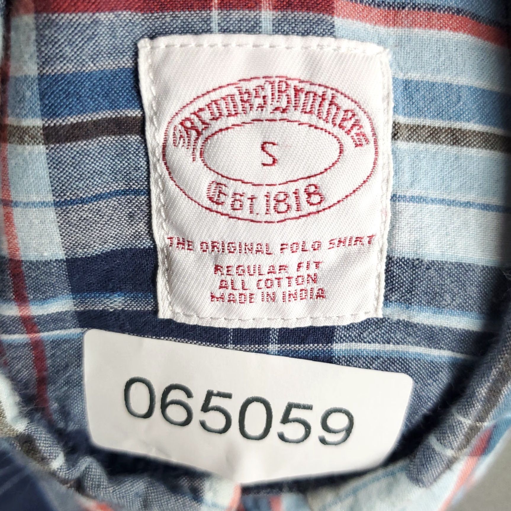 Brooks Brothers Brooks Brothers Shirt Mens Small Blue Plaid Button Up Long Sleeve Size US S / EU 44-46 / 1 - 7 Thumbnail