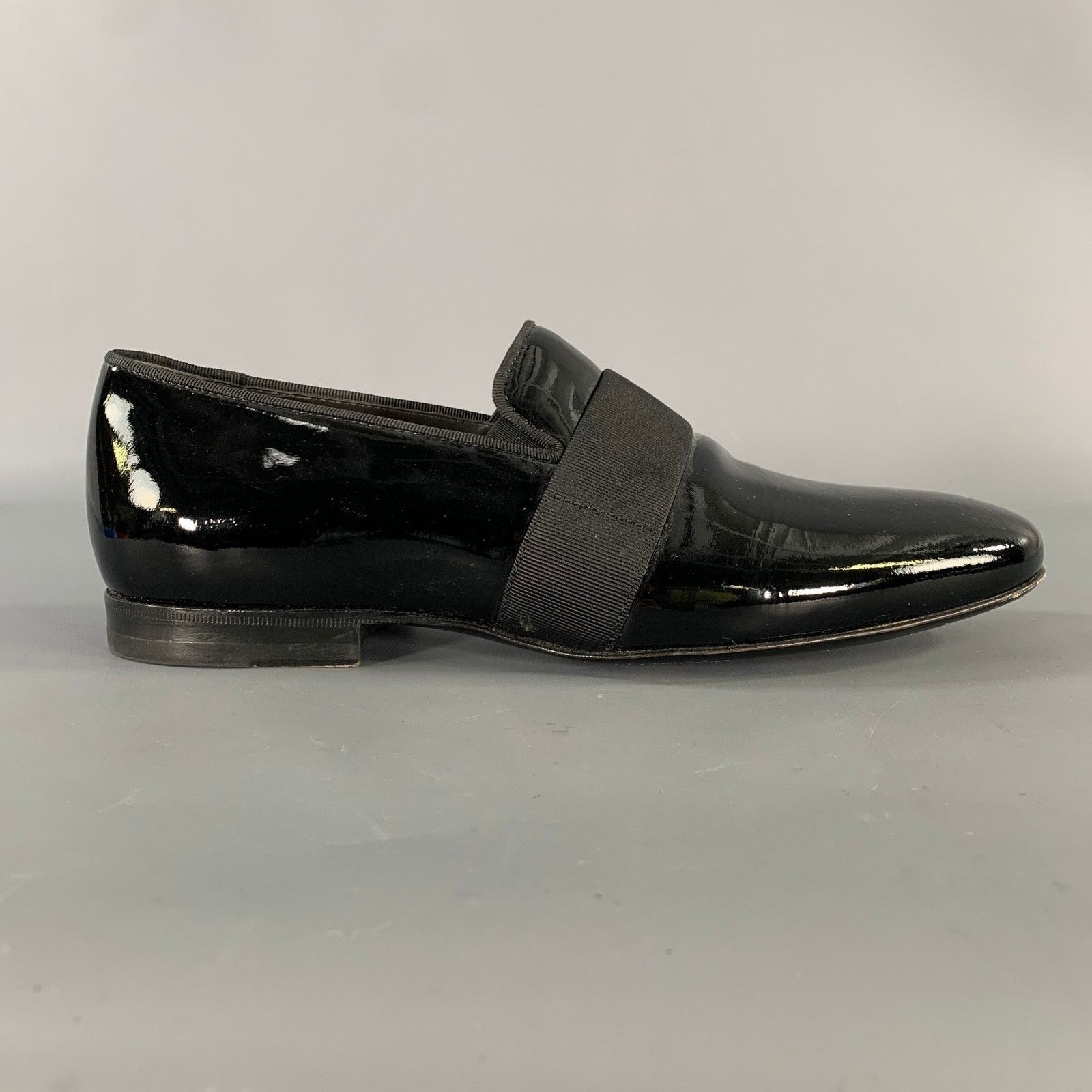 Lanvin LANVIN Size 8 Black Patent Leather Slip On Loafers Size US 8 / EU 41 - 2 Thumbnail