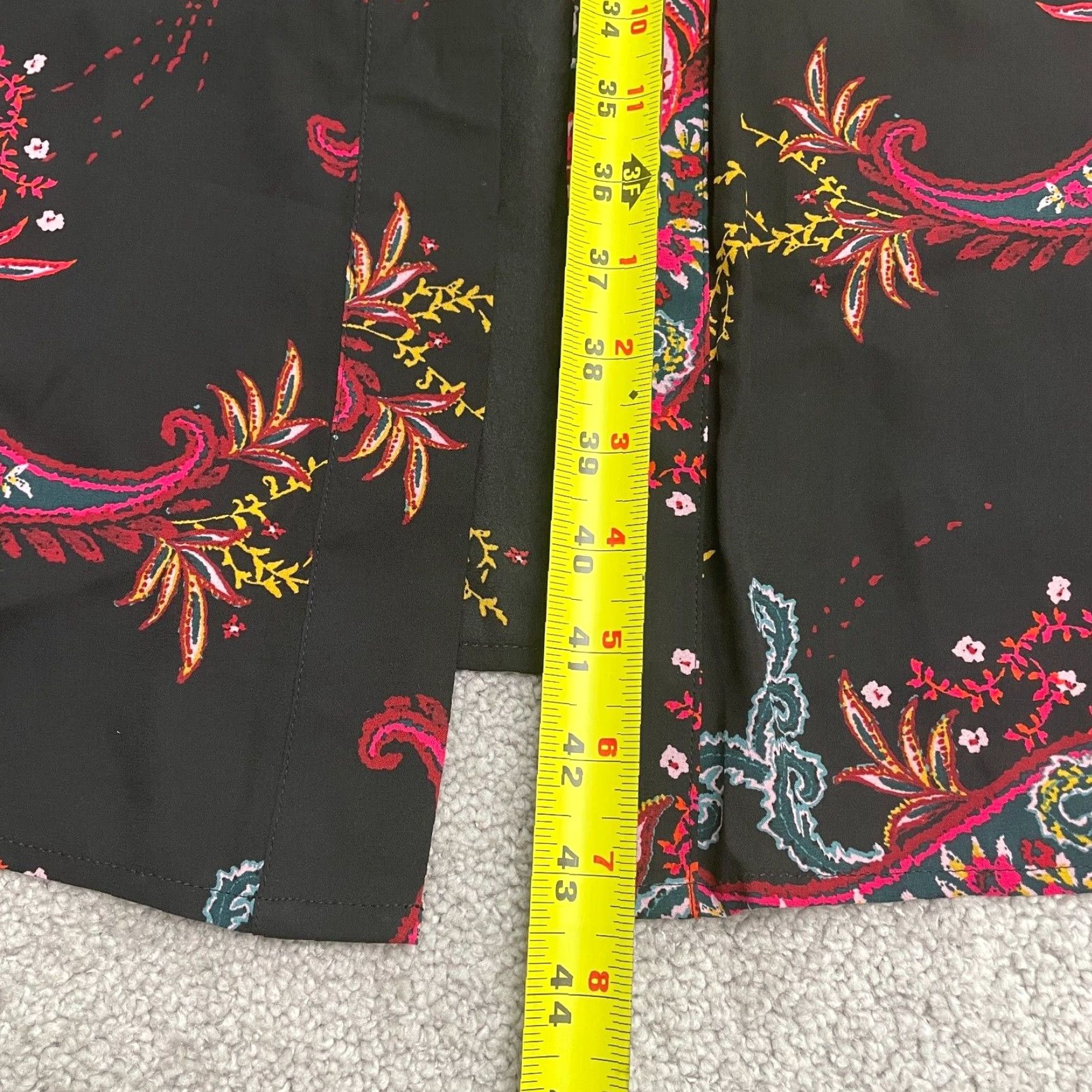Forever 21 FOREVER 21 + Casual Jacket Womens 0X Black Multi Paisley Short Sleeve Kimono NWT Size 40" / US 18 - 6 Thumbnail