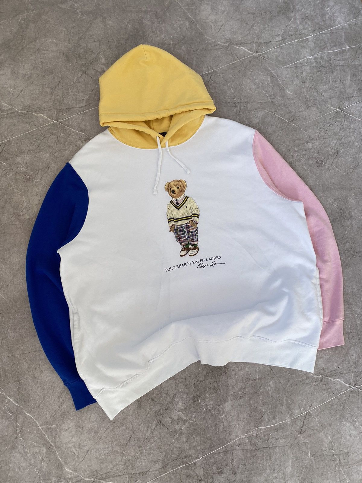 Polo Ralph Lauren Polo Ralph Lauren Polo Bear Fleece Hoodie Multi Color Y2K Size US XXL / EU 58 / 5 - 1 Thumbnail