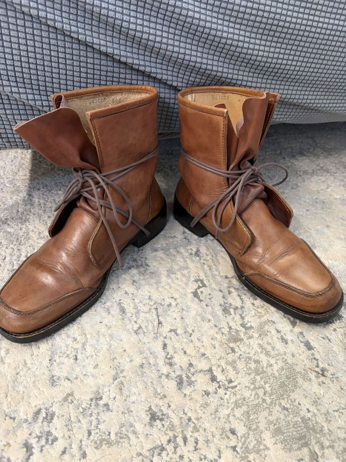 Alfredo Bannister Heel Lace Leather Boots Size US 10 / EU 43 - 3 Thumbnail