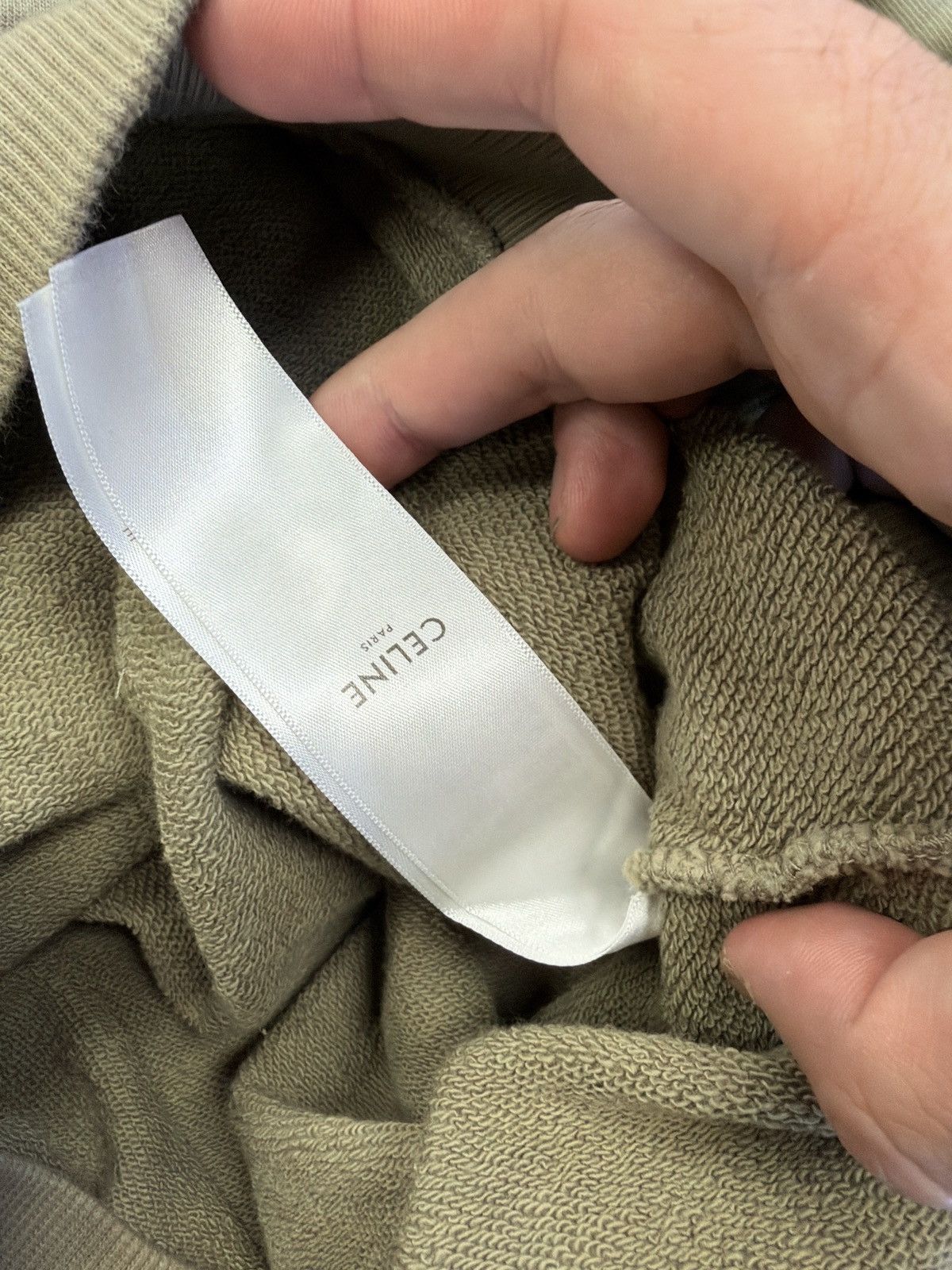 Celine Celine logo hooded sweatshirt olive Size US S / EU 44-46 / 1 - 5 Thumbnail