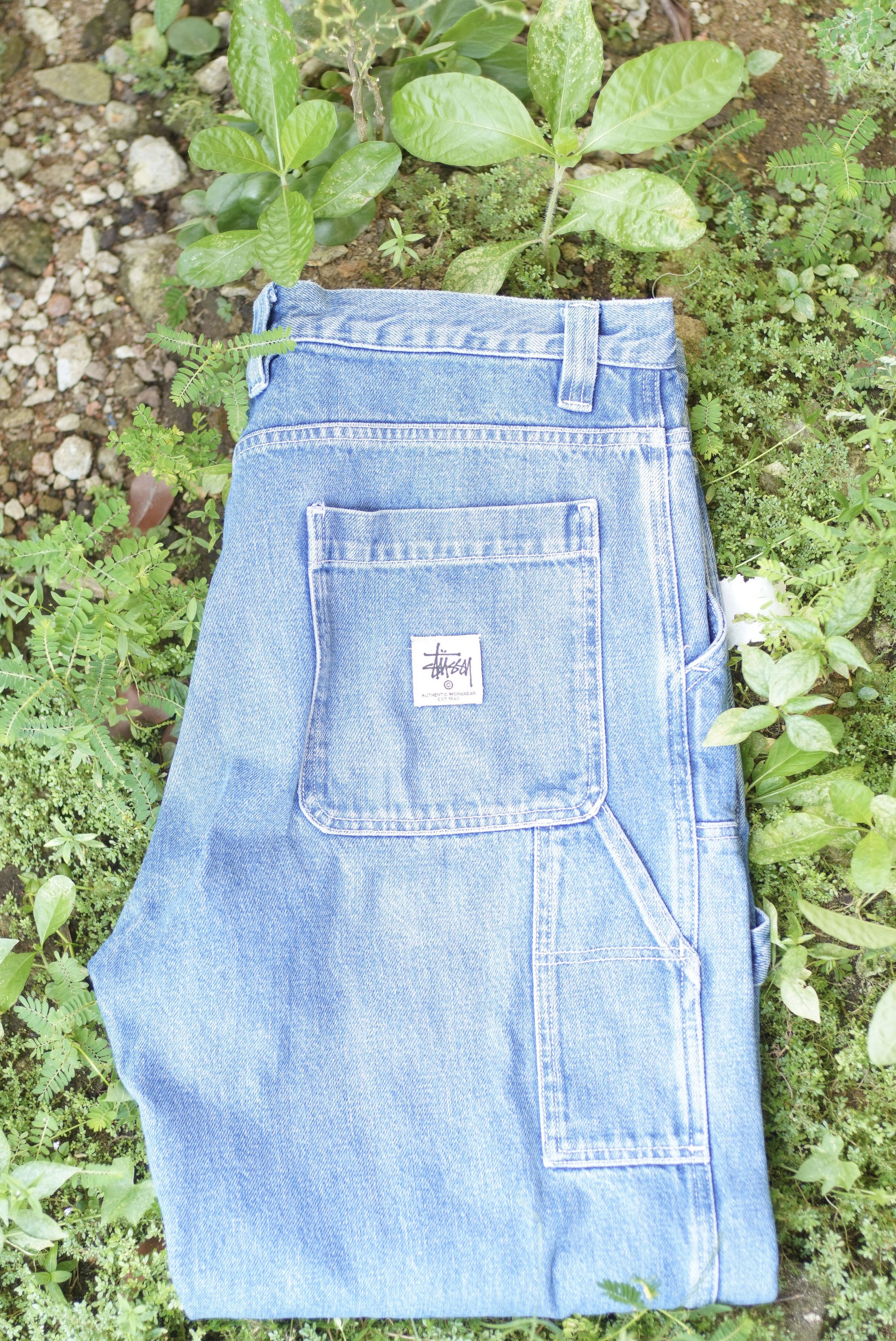 Stussy Stussy 8 Ball Double Knee Denim Jeans | Grailed