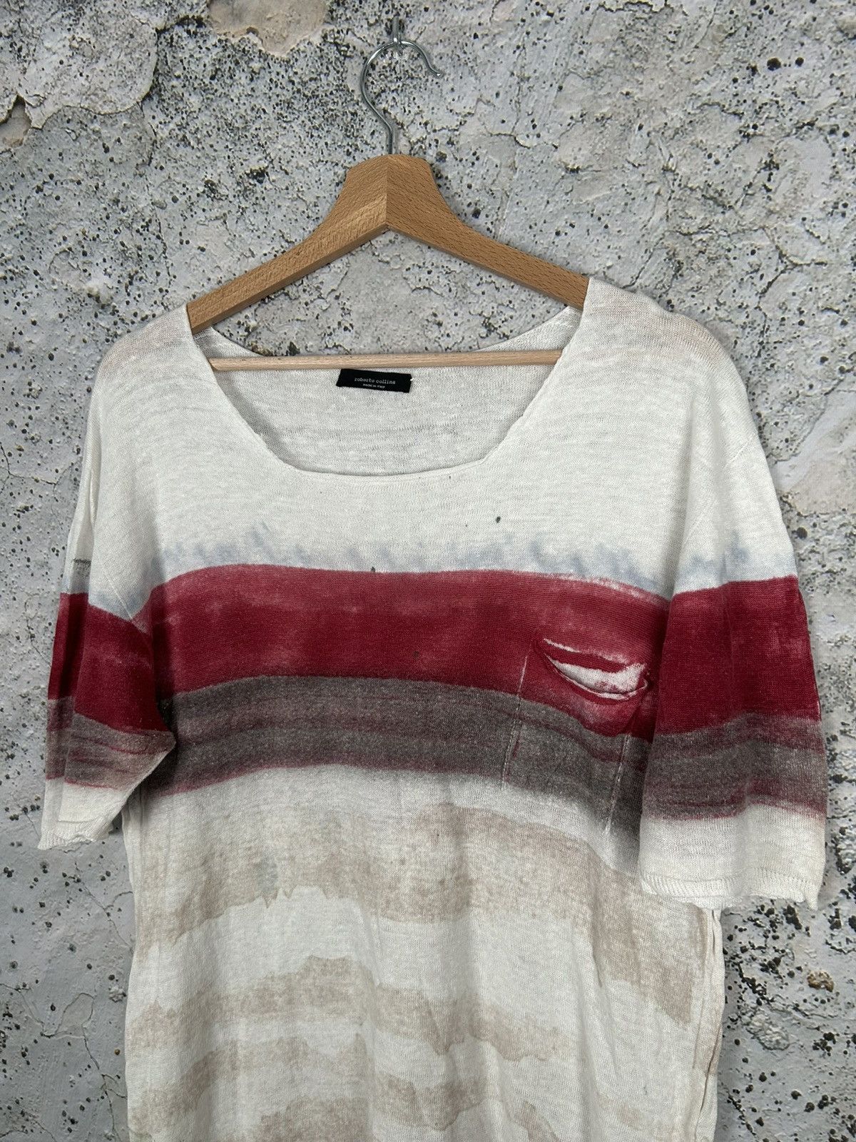 Other Roberto Collina Vintage Made in Italy Linen Tee Avant-garde Size US XL / EU 56 / 4 - 3 Thumbnail