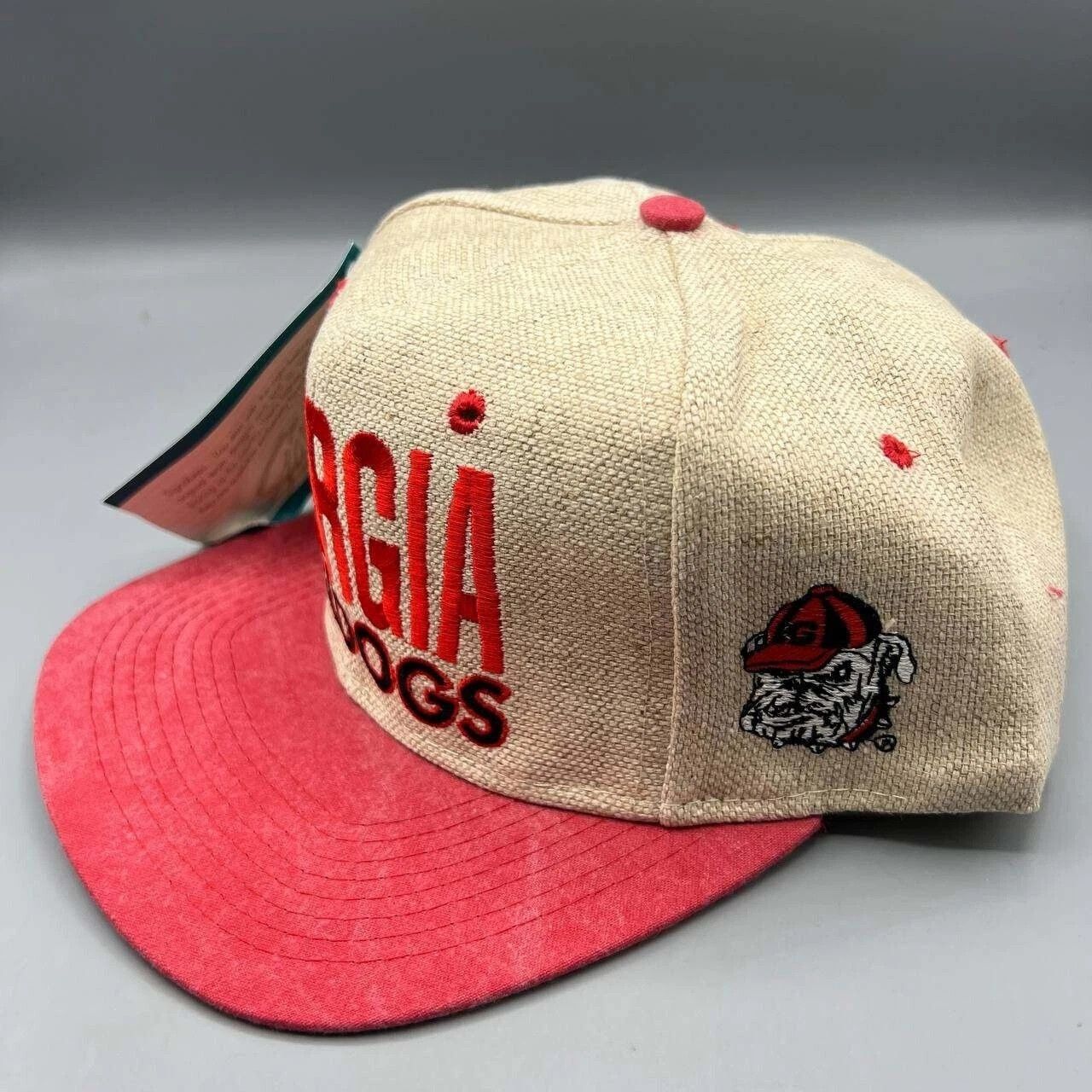 Signatures × Vintage Georgia Bulldogs Hat Men Beige Red Signatures Snap Back Cap Size ONE SIZE - 7 Thumbnail