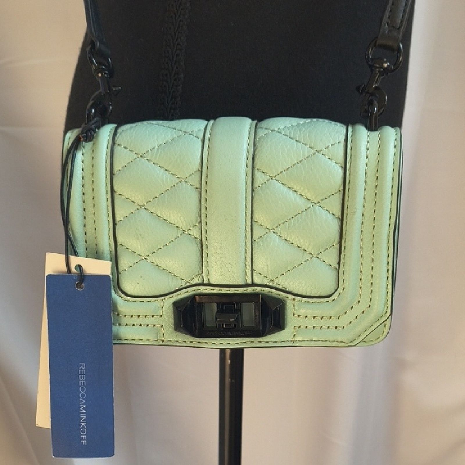 Rebecca Minkoff New - Rebecca Minkoff Mint Green Quilted Leather Crossbody Size ONE SIZE - 4 Thumbnail