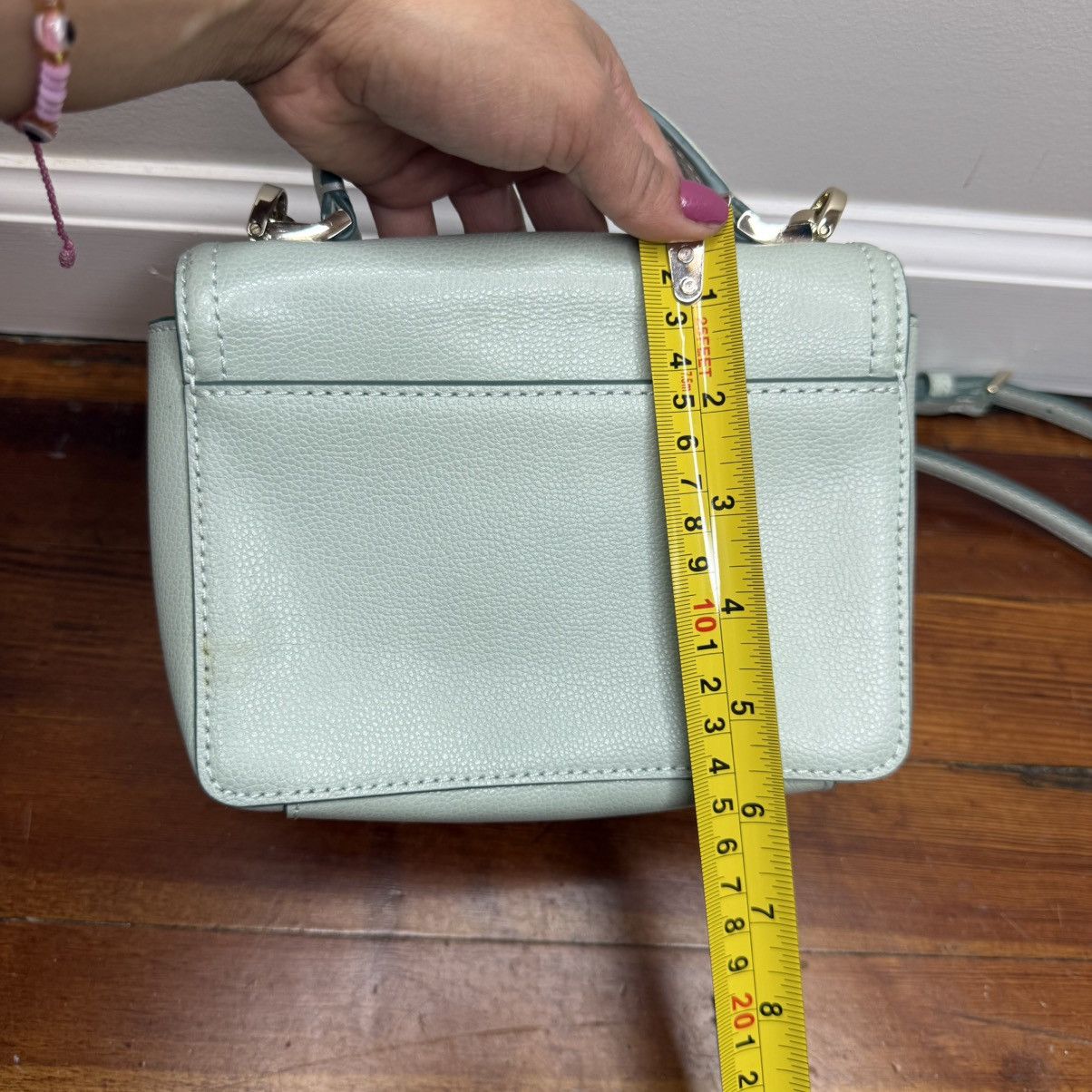 Kate Spade kate spade Mint Green Pebbled Leather Crossbody with Chain Size ONE SIZE - 9 Thumbnail