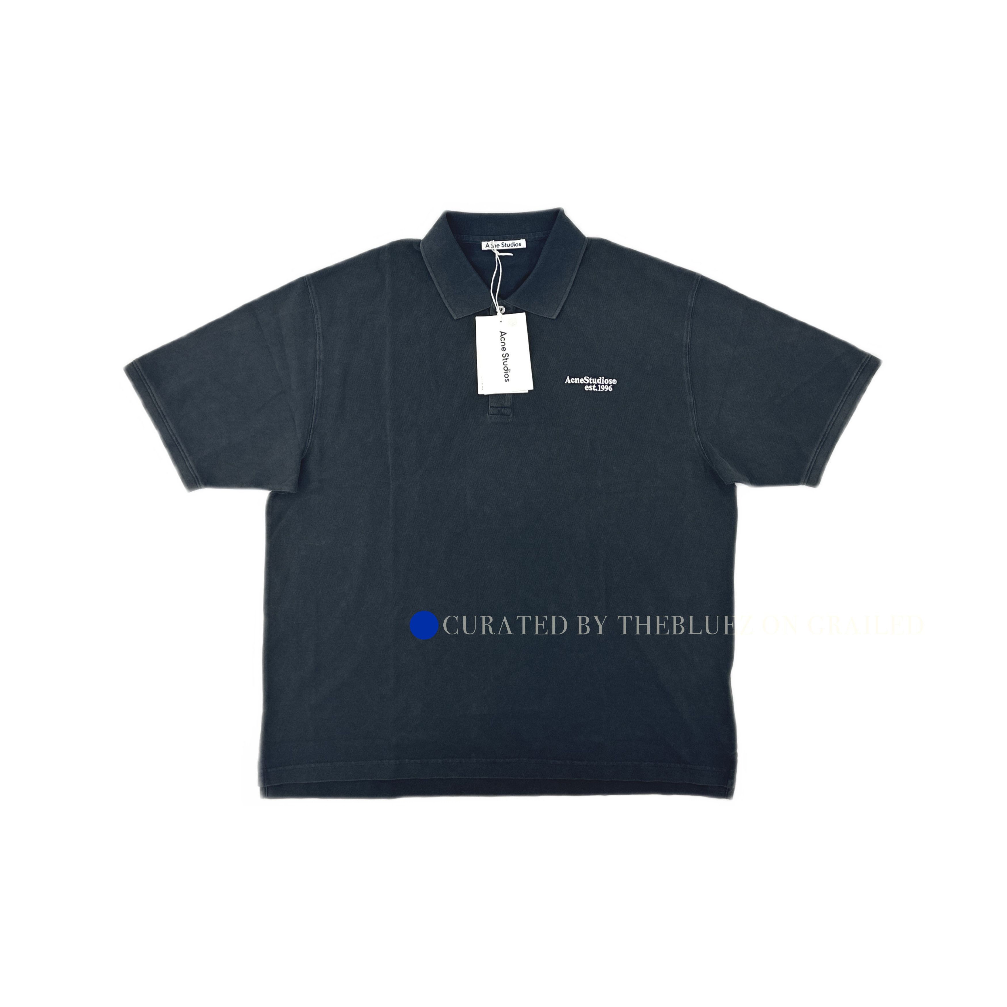 Acne Studios Embroidered Logo Polo in Black Size US M / EU 48-50 / 2 - 1 Thumbnail