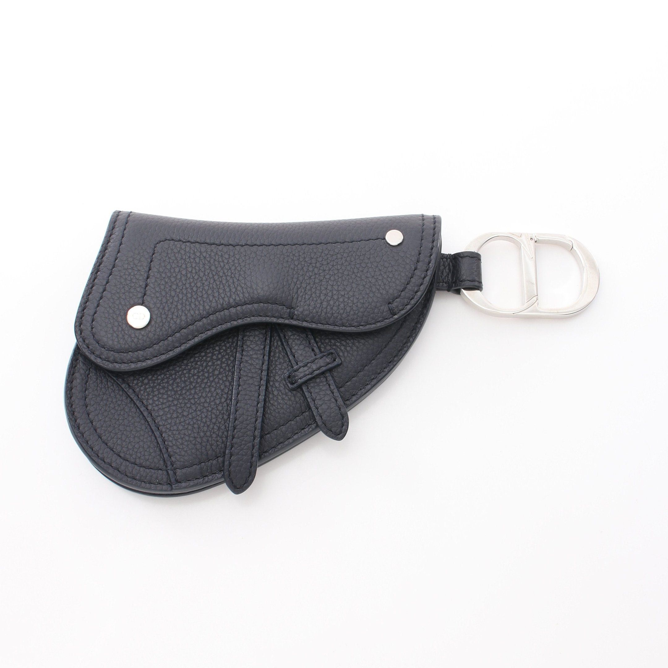 Dior Dior Saddle Coin Purse Leather Navy Size ONE SIZE - 1 Thumbnail