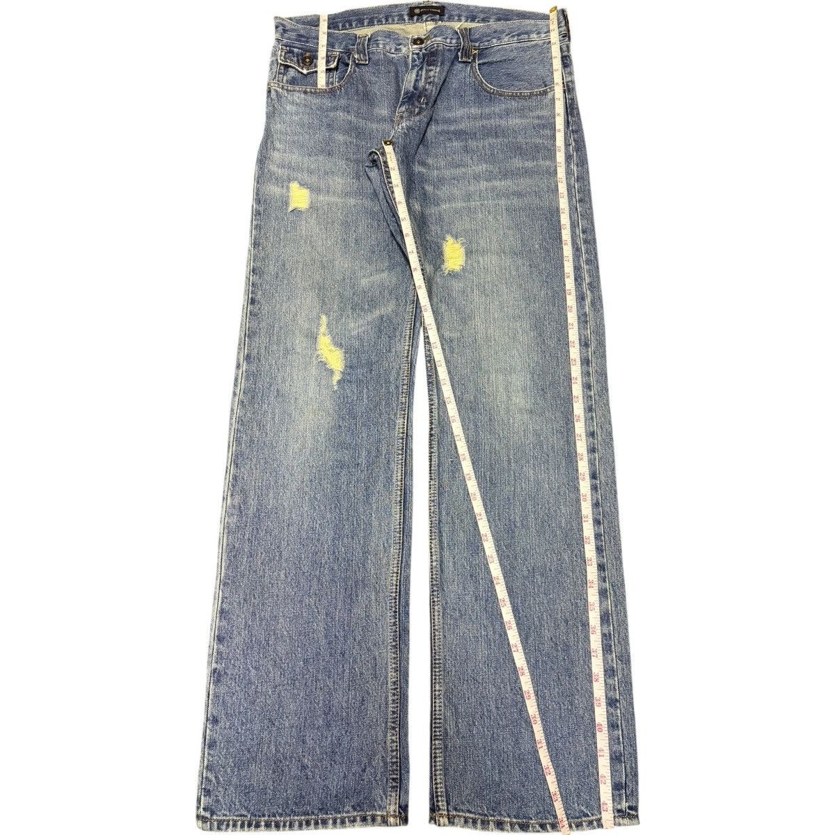 Edwin Vintage Japanese Brand Faded Wash Distress Loose Jeans Size US 35 - 7 Thumbnail