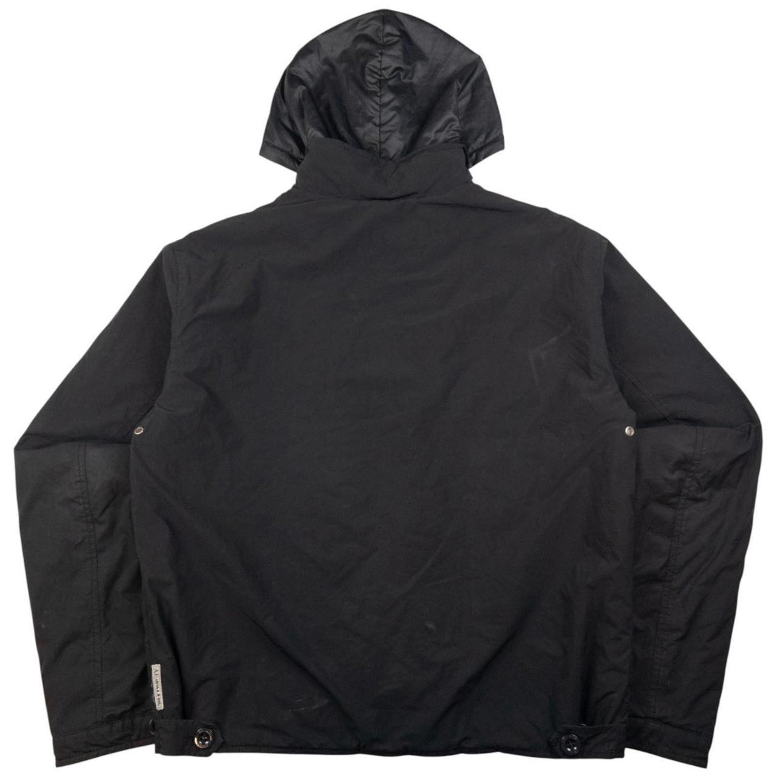 Vintage Armani Jeans Removable Hood Zip Jacket Size M