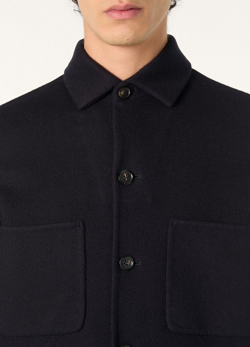 Loro Piana o1w1db10226 FAO3175 Evandro Overshirt in Navy Blue Size US M / EU 48-50 / 2 - 3 Thumbnail