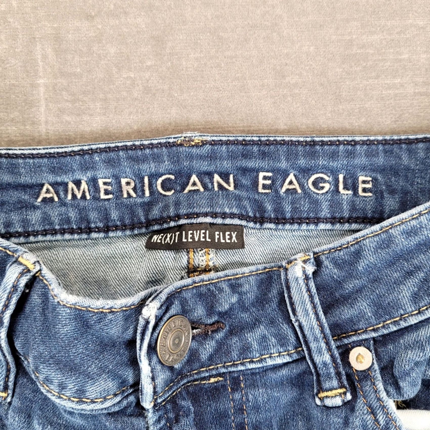 American Eagle Outfitters American Eagle Mens Jeans Slim Straight Blue 30x30 Next Level Flex Denim Size US 30 / EU 46 - 2 Thumbnail