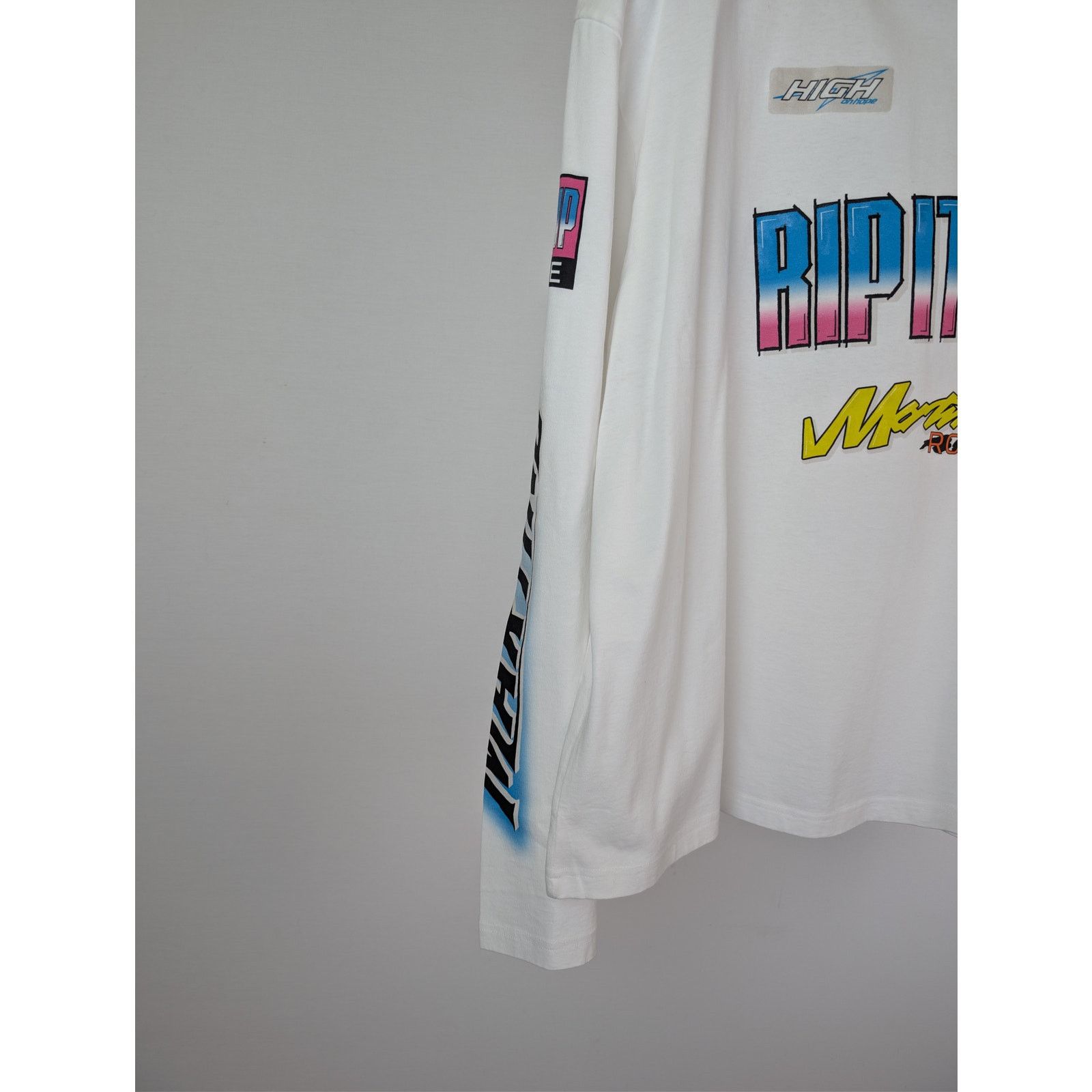 Martine Rose o1rshd1 Funnel Neck Long-Sleeve T-Shirt in White Size US XL / EU 56 / 4 - 5 Thumbnail