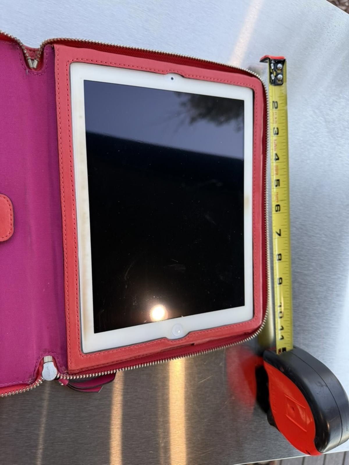 Coach Coach Leather iPad Case Taupe Pink Zip Cover Stand Holder Size ONE SIZE - 2 Thumbnail