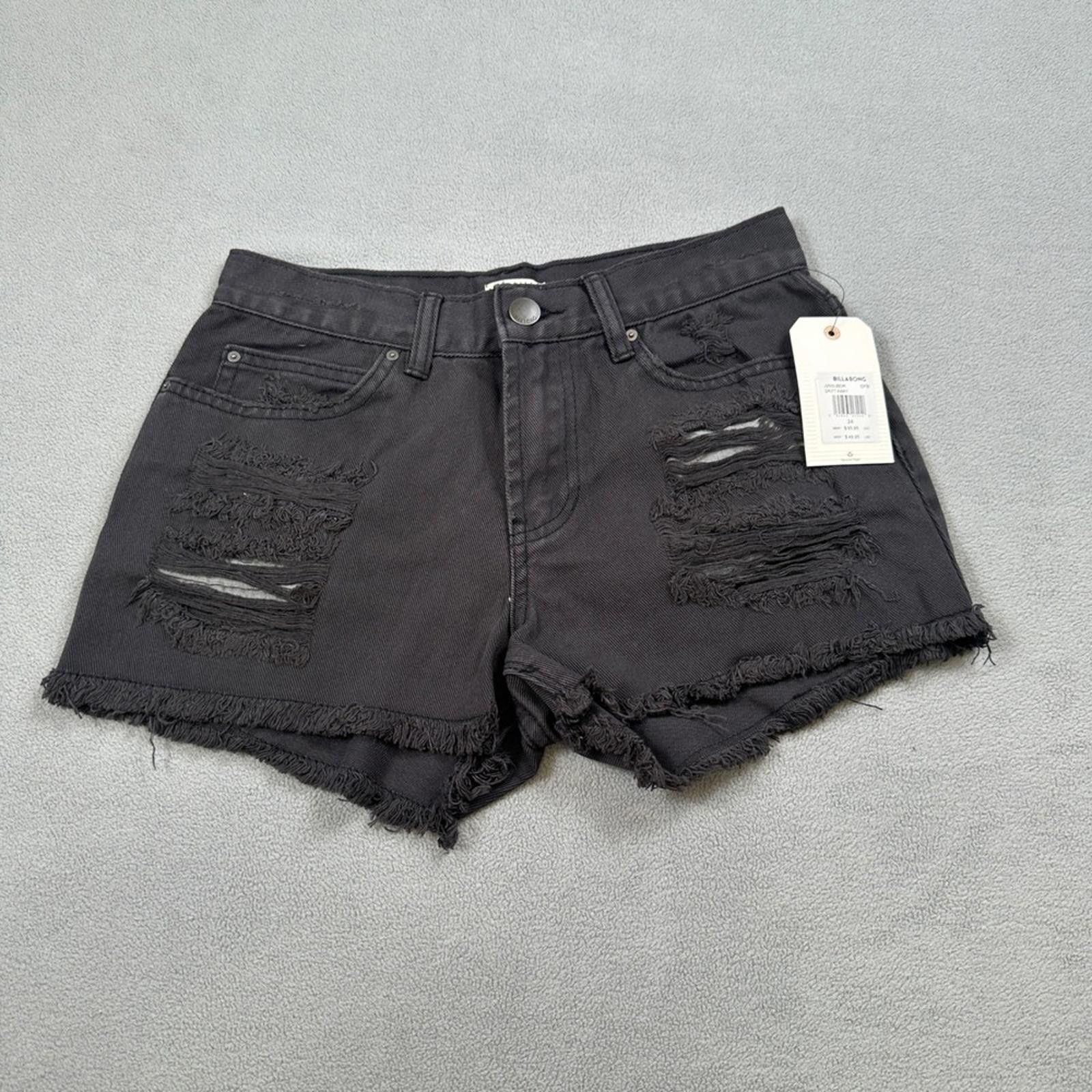 Billabong Billabong Denim Shorts Women 24 Drift Away Black Denim Size 24" / US 00 / IT 34 - 1 Thumbnail