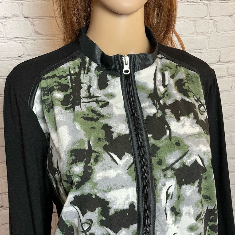 Other Mystery New York Zip Rayon Jacket Size XL Size XL / US 12-14 / IT 48-50 - 2 Thumbnail