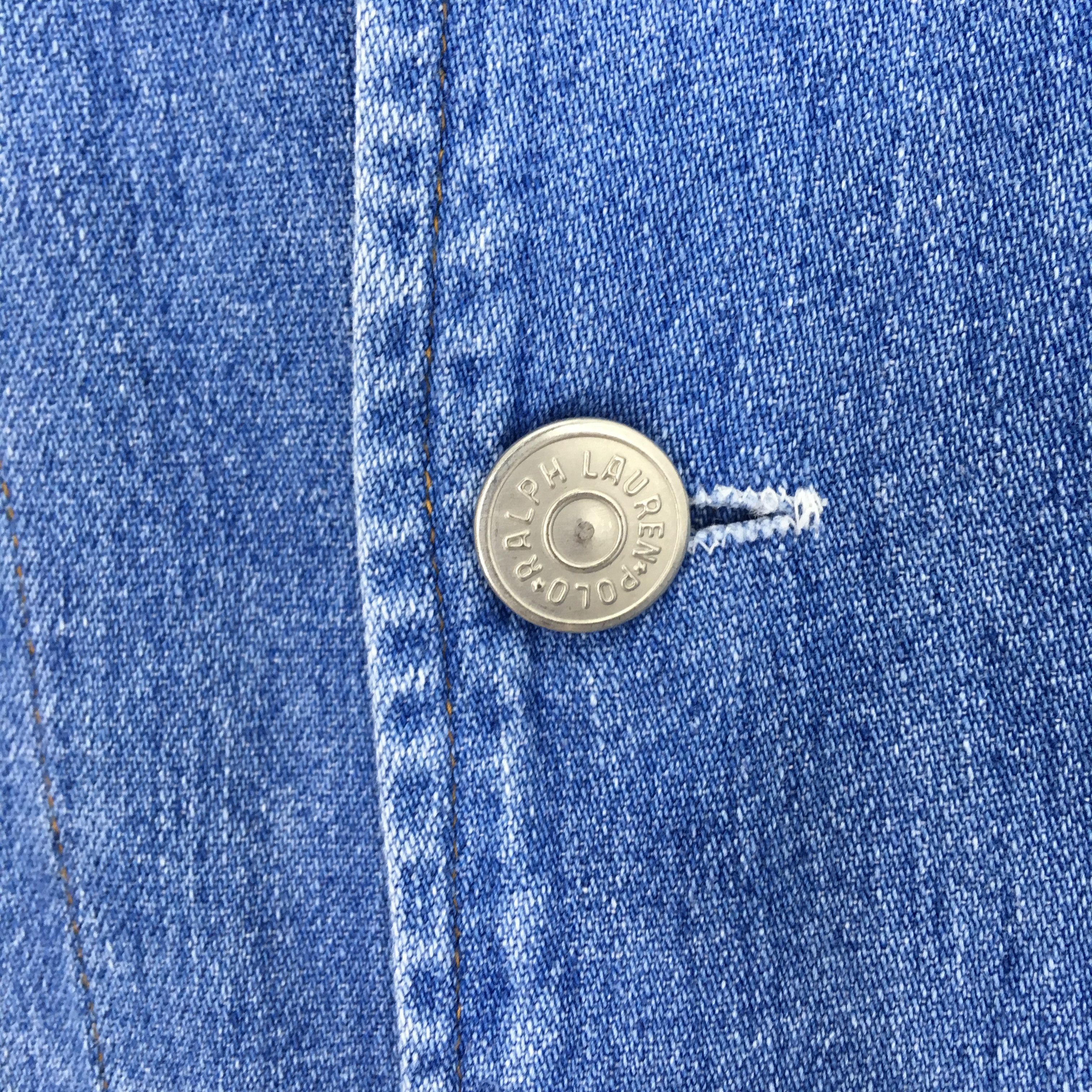 Polo Ralph Lauren Vintage 90s Polo Ralph Lauren Denim Shirt Polo RL Work Shirt Size US M / EU 48-50 / 2 - 5 Thumbnail