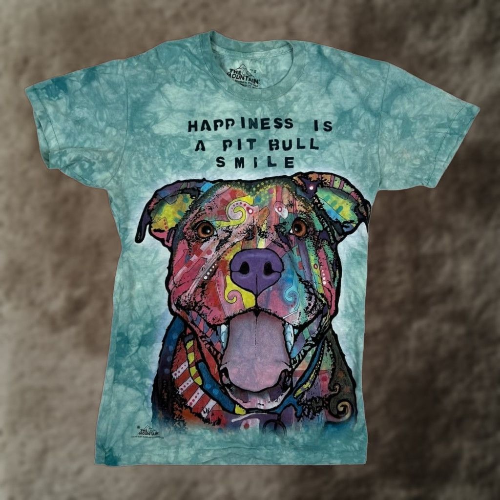 The Mountain VINTAGE? The Mountain Pit Bull Smile T-Shirt Green Tie Dye Women S XS? Size S / US 4 / IT 40 - 1 Thumbnail