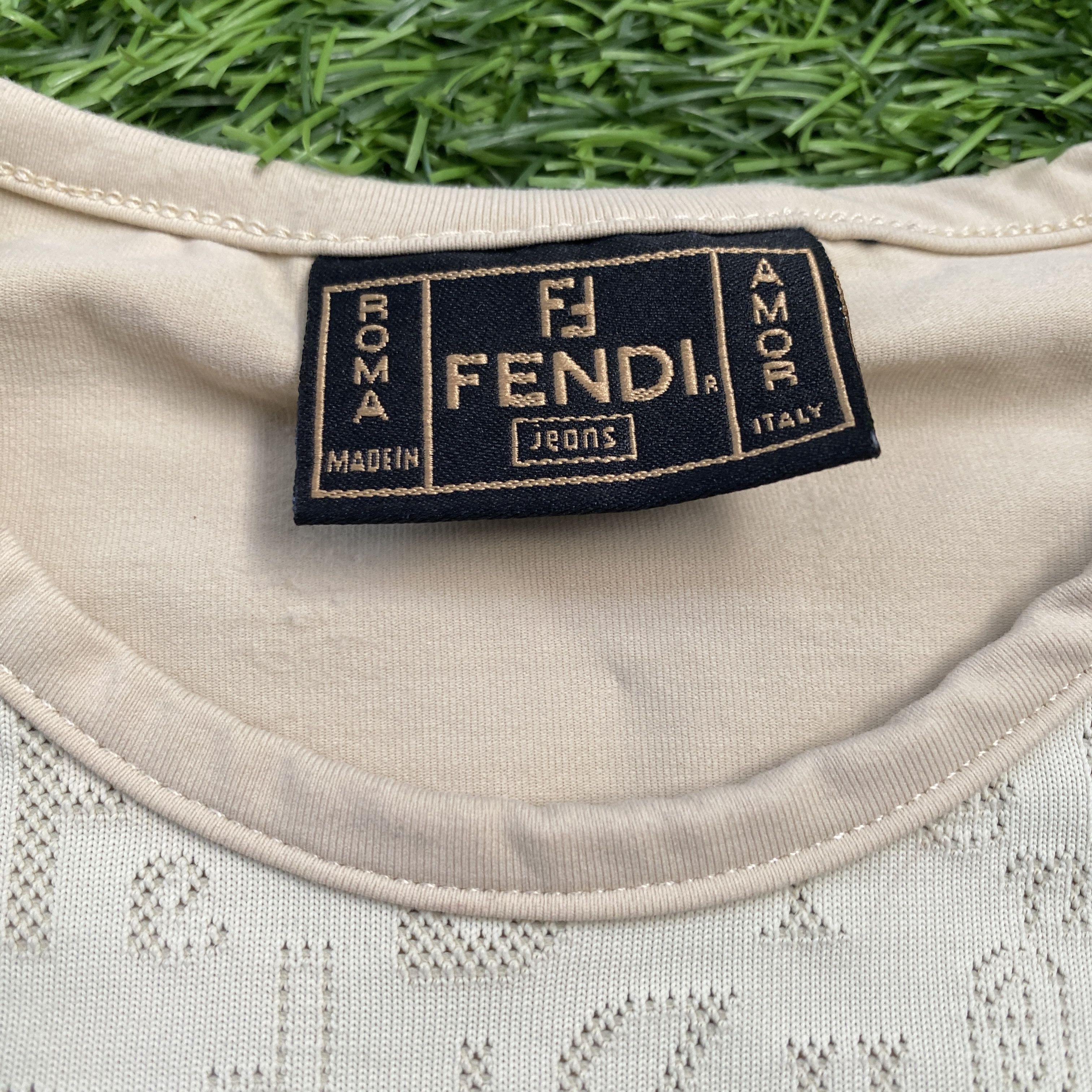 Fendi × Vintage Fendi Monogram Tshirt Size L / US 10 / IT 46 - 3 Thumbnail