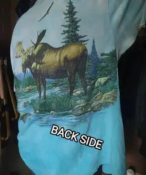Vintage VTG Habitat XCVIII Mount New Hampshire Moose AOP Oneita Tag Size US XXL / EU 58 / 5 - 3 Thumbnail