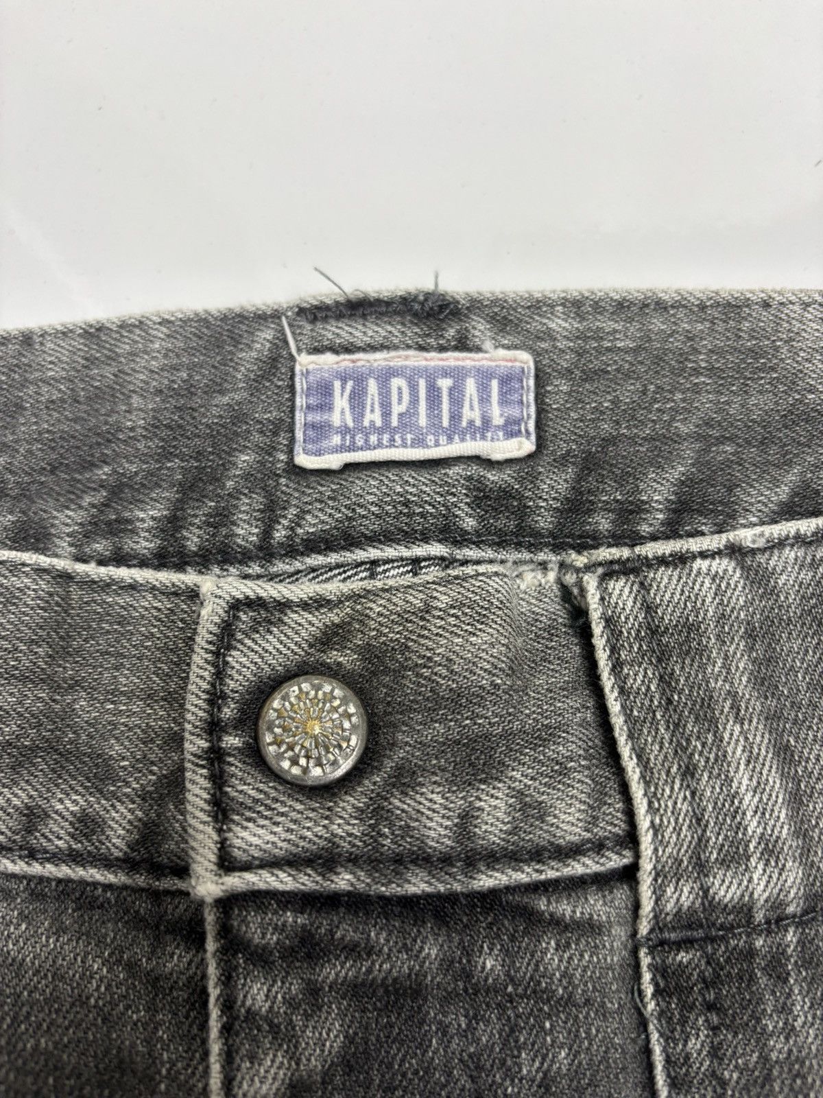 Kapital Kountry KAPITAL SLIM FIT DISTRESSED BUSH JEANS Size US 30 / EU 46 - 9 Thumbnail
