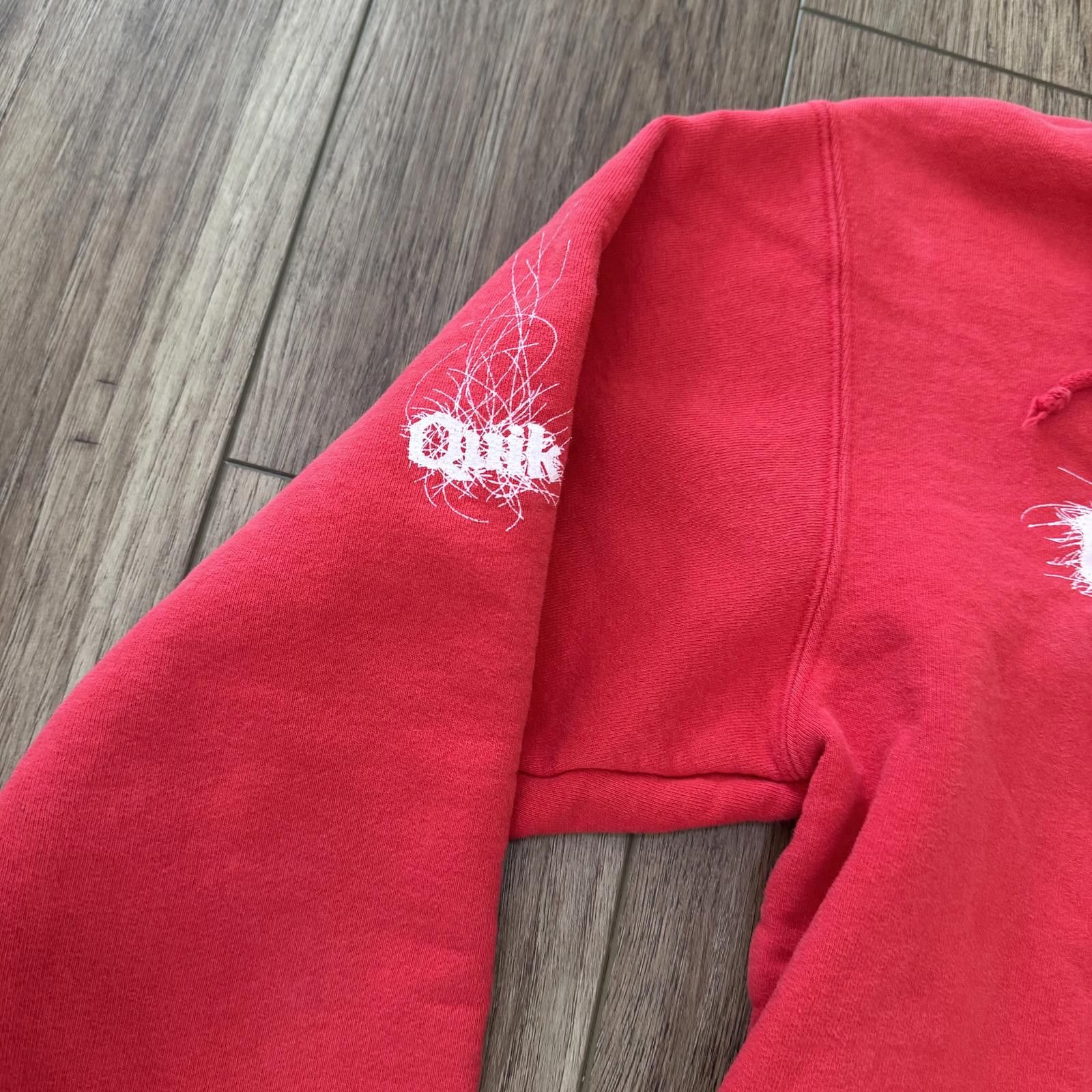 Quiksilver Vintage Y2K Quiksilver Red Hoodie Skate Surf Grunge Size S Size US S / EU 44-46 / 1 - 3 Thumbnail