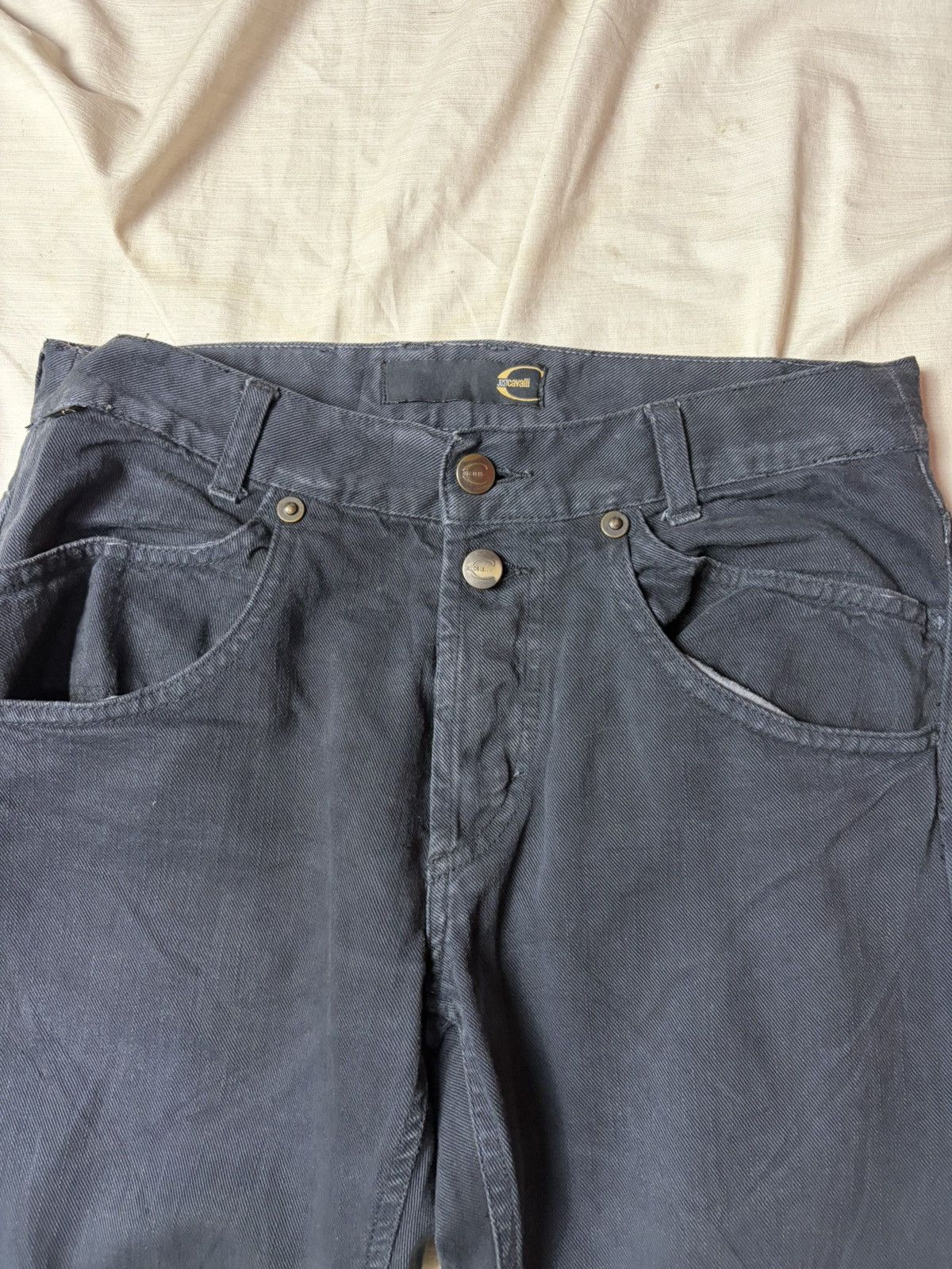 Just Cavalli Just Cavalli Black Denim Pants Size US 32 / EU 48 - 2 Thumbnail