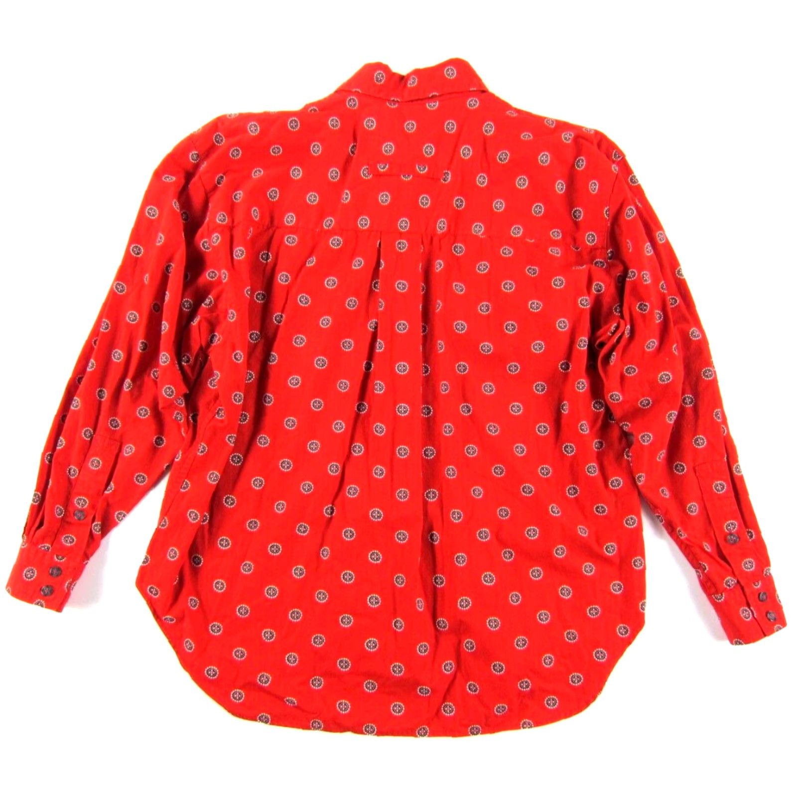 Liz Claiborne VINTAGE Liz Claiborne Blouse Shirt M-L Women Red Polka Dot Cotton Long Sleeve Button Down Shirt Blouse Size M / US 6-8 / IT 42-44 - 2 Thumbnail