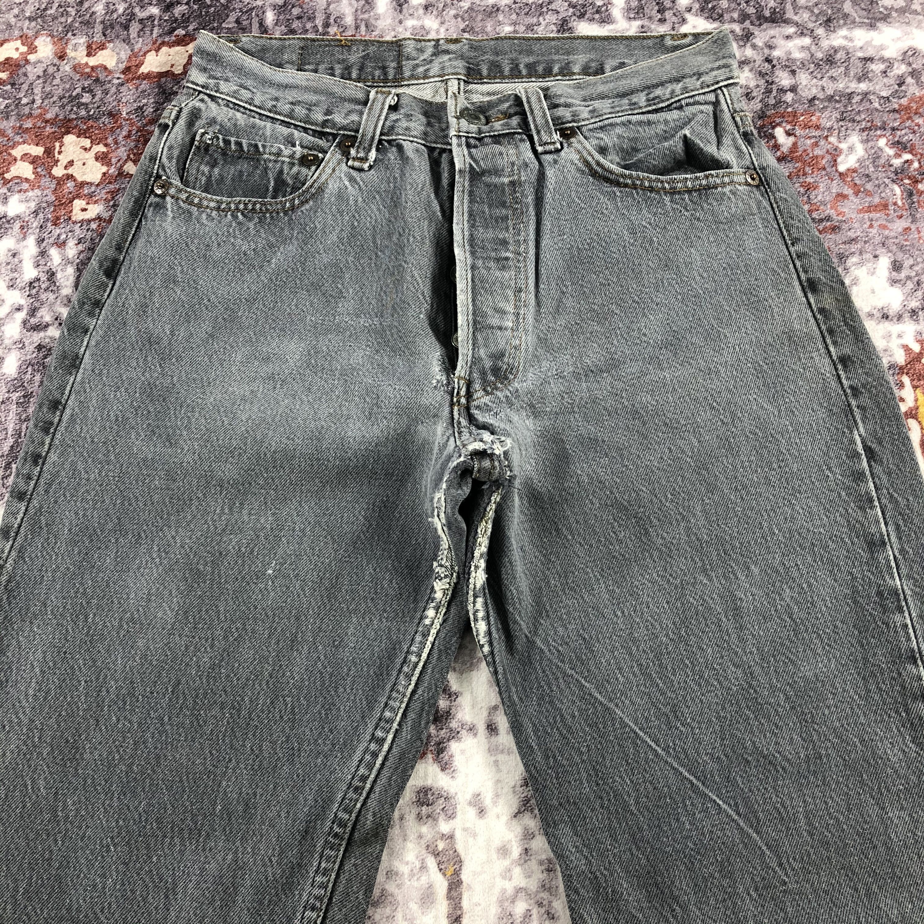 Levi's Vintage 90s Ash Gray Levis 501 Jeans-JM2379 Size US 28 / EU 44 - 3 Thumbnail