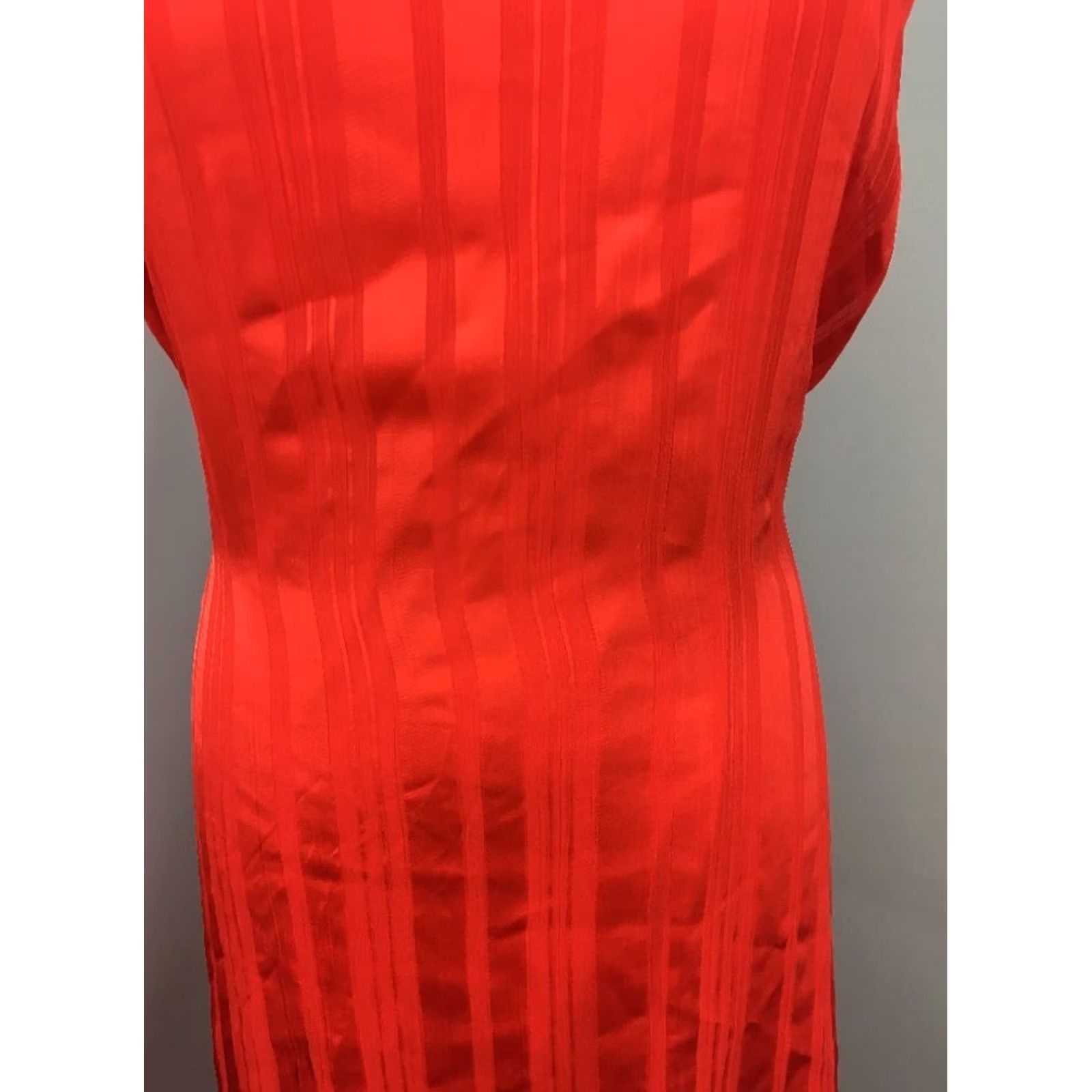 Vintage VINTAGE SPIEGEL Red Dress SHEATH Waterfall Striped 16 NWT Knee-Length Sleeveless Halter Blouson Dressy Womens Mens? Size XXL / US 16-18 / IT 52-54 - 5 Thumbnail