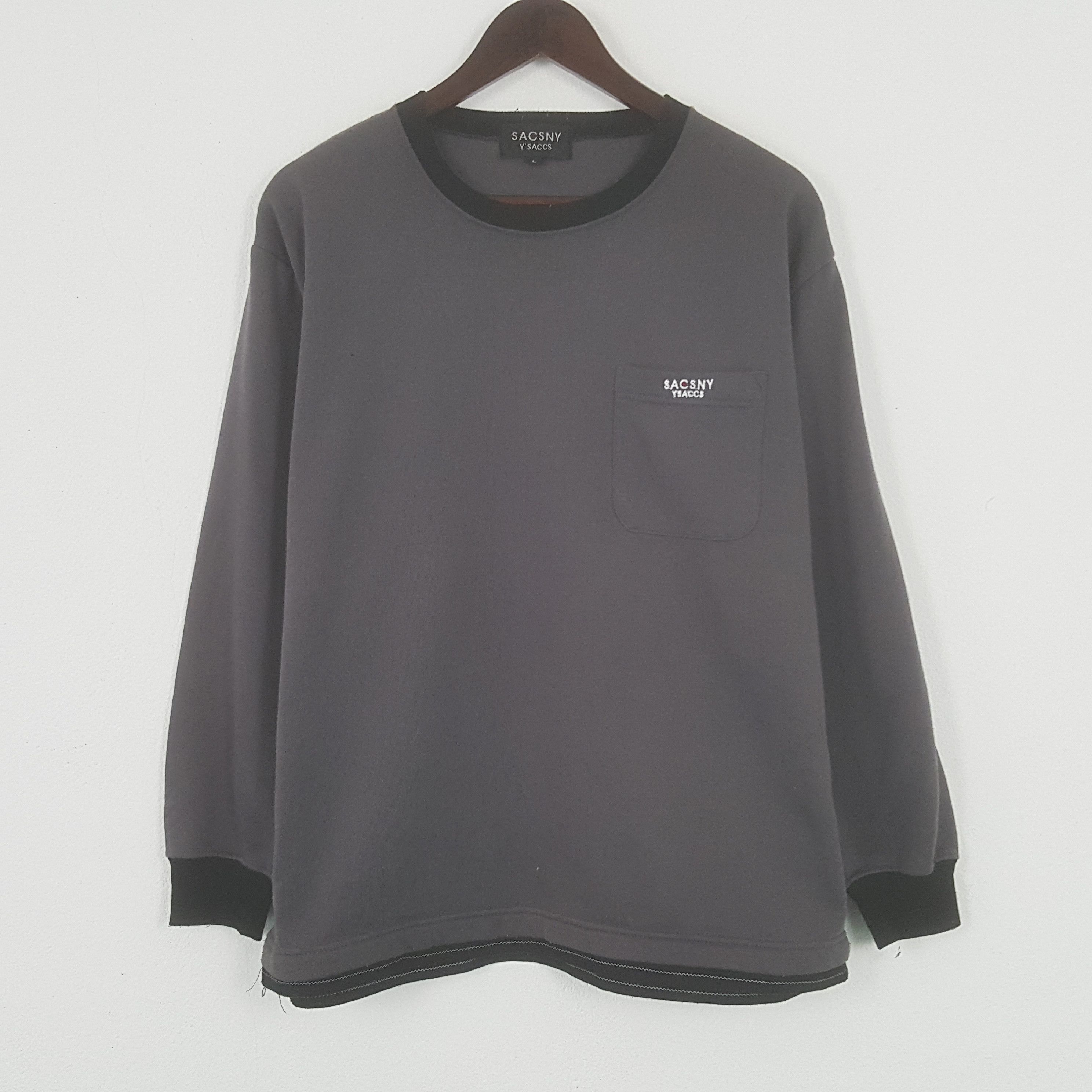 Japanese Brand × Vintage × Yohji Yamamoto Sacsny by Yohji Yamamoto Custom Art Long Sleeve Tshirt Size US L / EU 52-54 / 3 - 3 Thumbnail