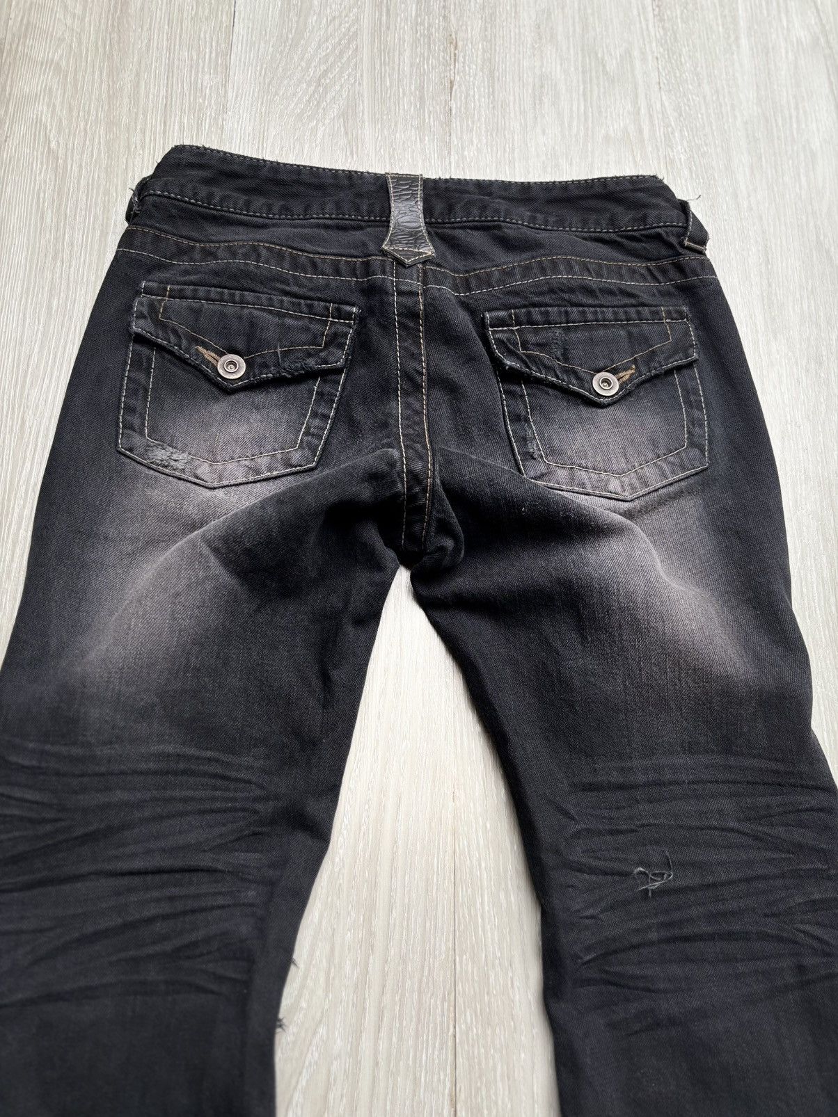 Japanese Brand Indivi lace-up flare jeans Size US 26 / EU 42 - 7 Thumbnail